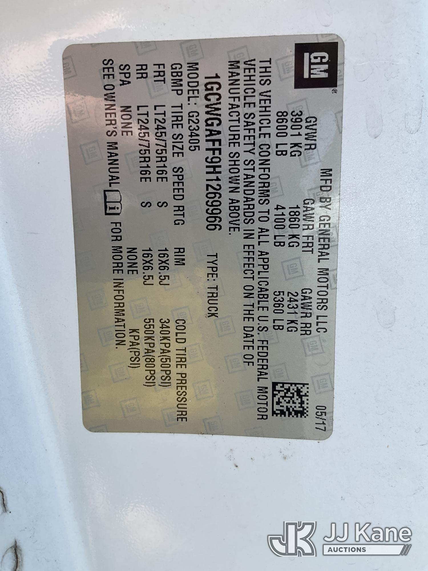 2017 Chevrolet Express G2500