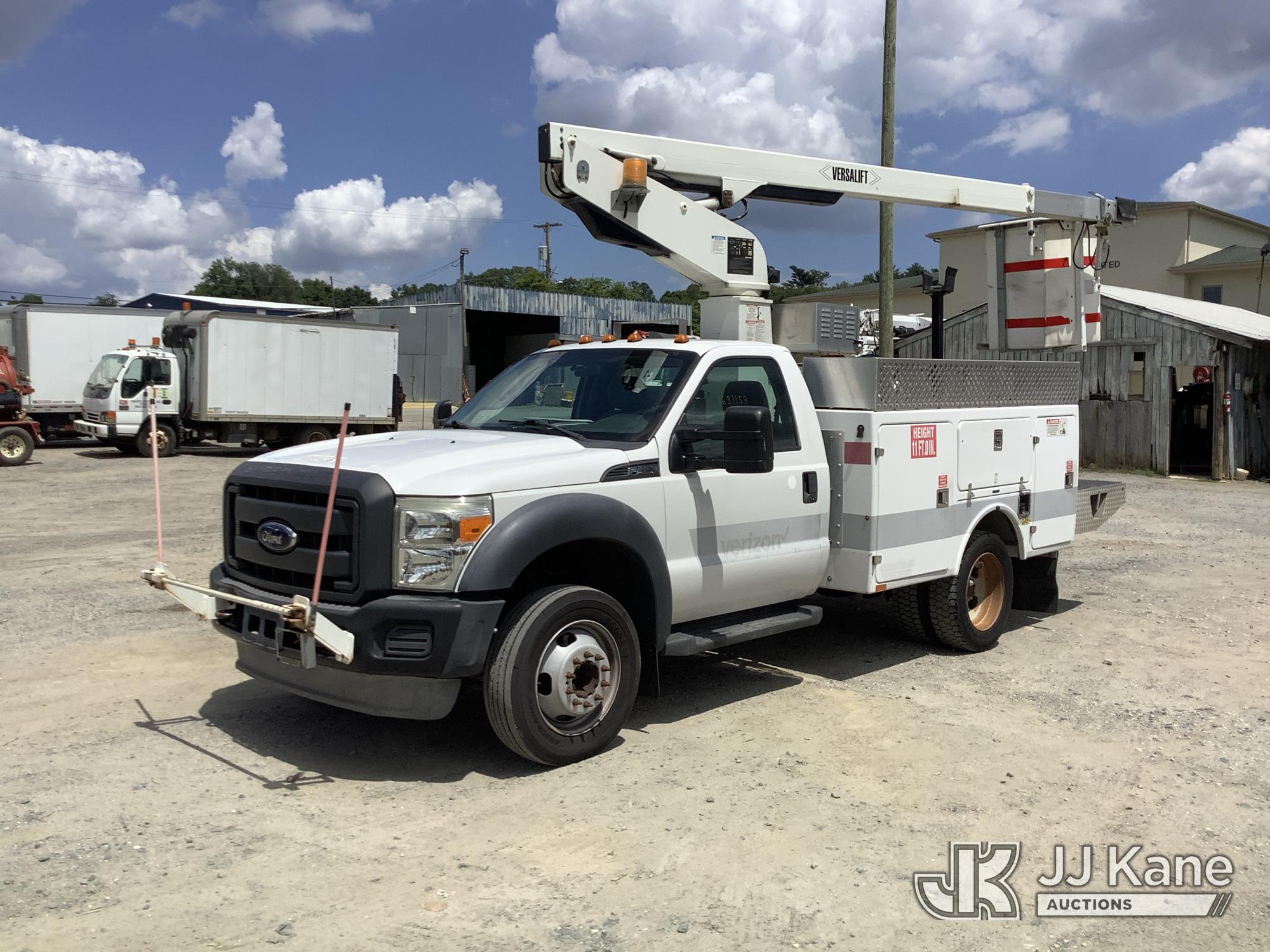Versalift TEL29N-03, Non-Insulated Bucket Truck mounted behind cab on 2013 Ford F-450 SD Regular Cab DRW Service Truck