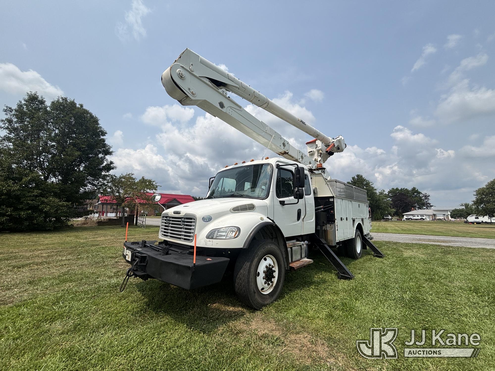 Altec AN55E-OC, Material Handling Bucket Truck rear mounted on 2014 Freightliner M2 106 4x4 Utility Truck