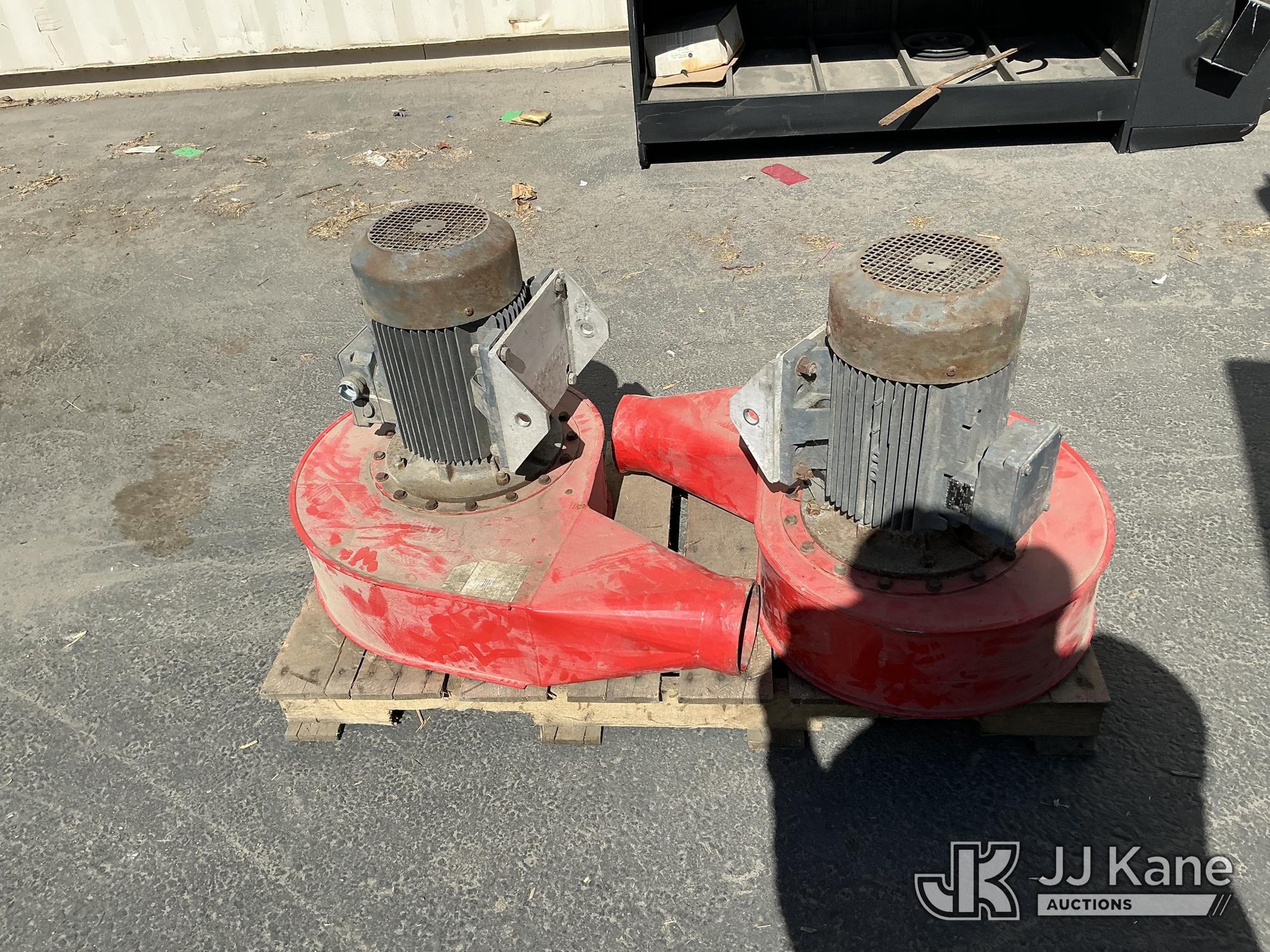 (2) Heavy-Duty Industrial Centrifugal Blower Fans (Used) NOTE: This unit is being sold AS IS/WHERE IS via Timed Auction and is located in Jurupa Valley