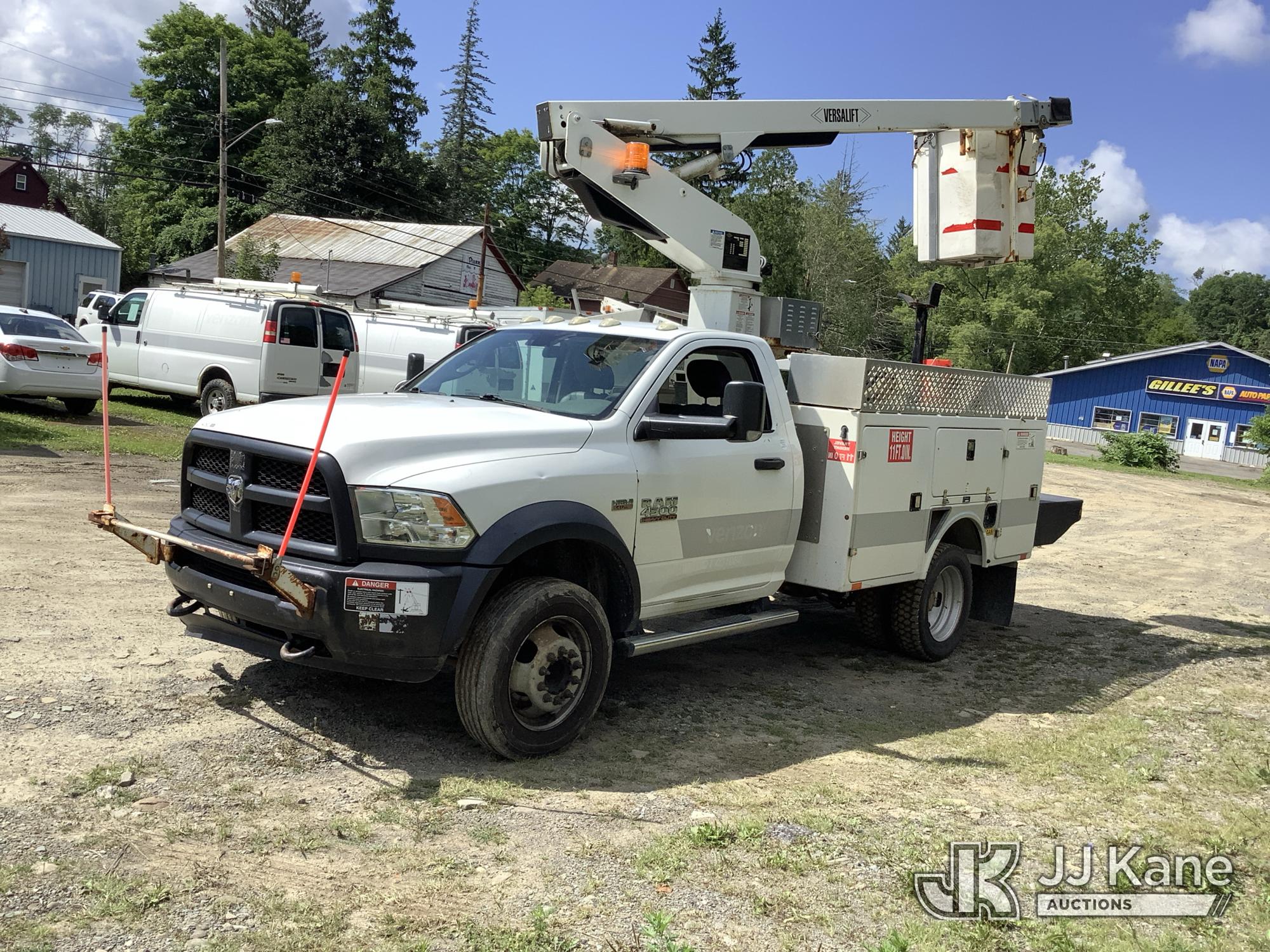 Versalift TEL29N, Telescopic Non-Insulated Bucket Truck mounted behind cab on 2016 RAM 4500 2WD Service Truck