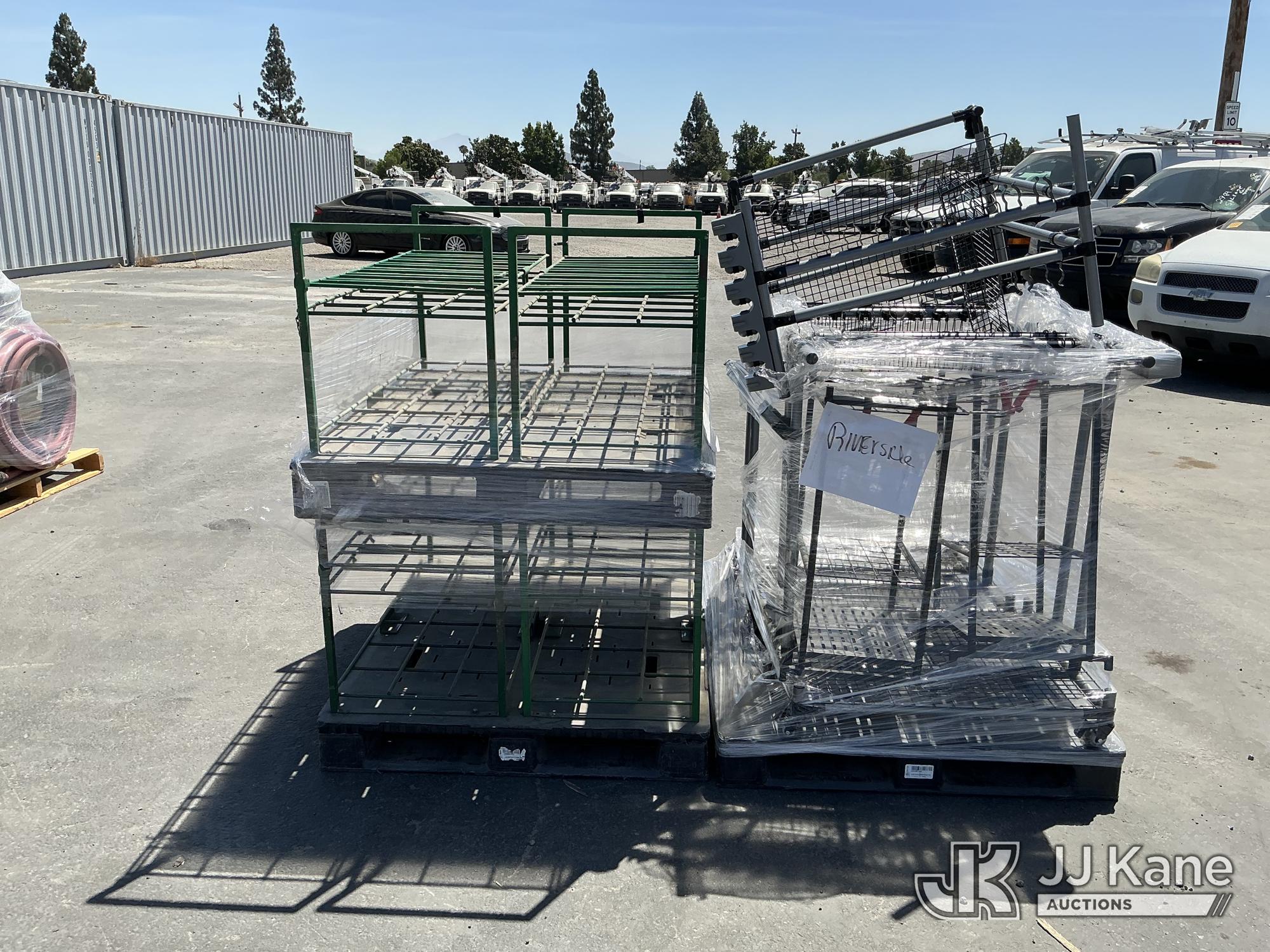 2 Pallets of racks (Used) NOTE: This unit is being sold AS IS/WHERE IS via Timed Auction and is located in Jurupa Valley