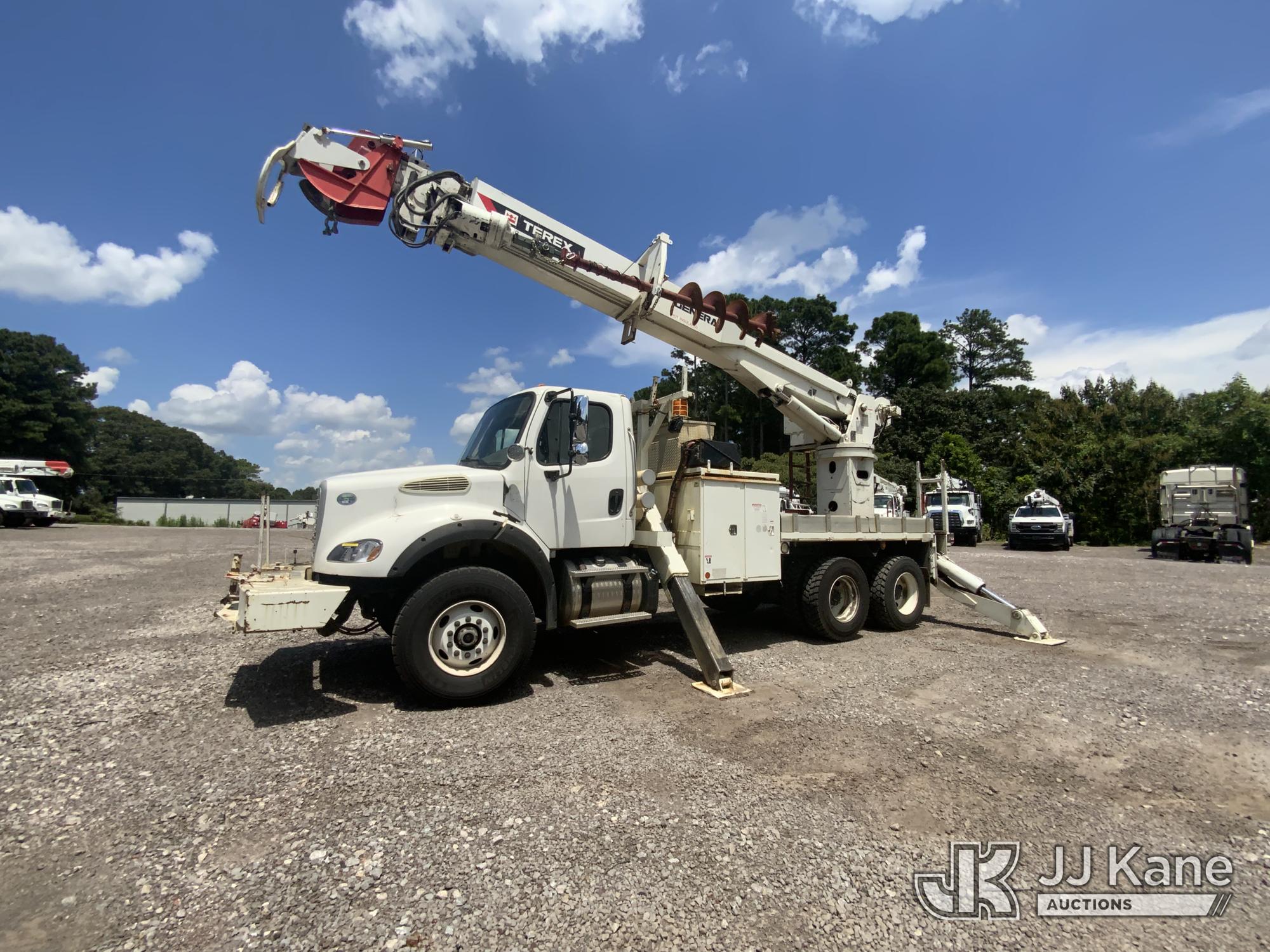 Telelect General, Digger Derrick rear mounted on 2014 Freightliner M2 112 Flatbed/Utility Truck, (AL Power Unit)