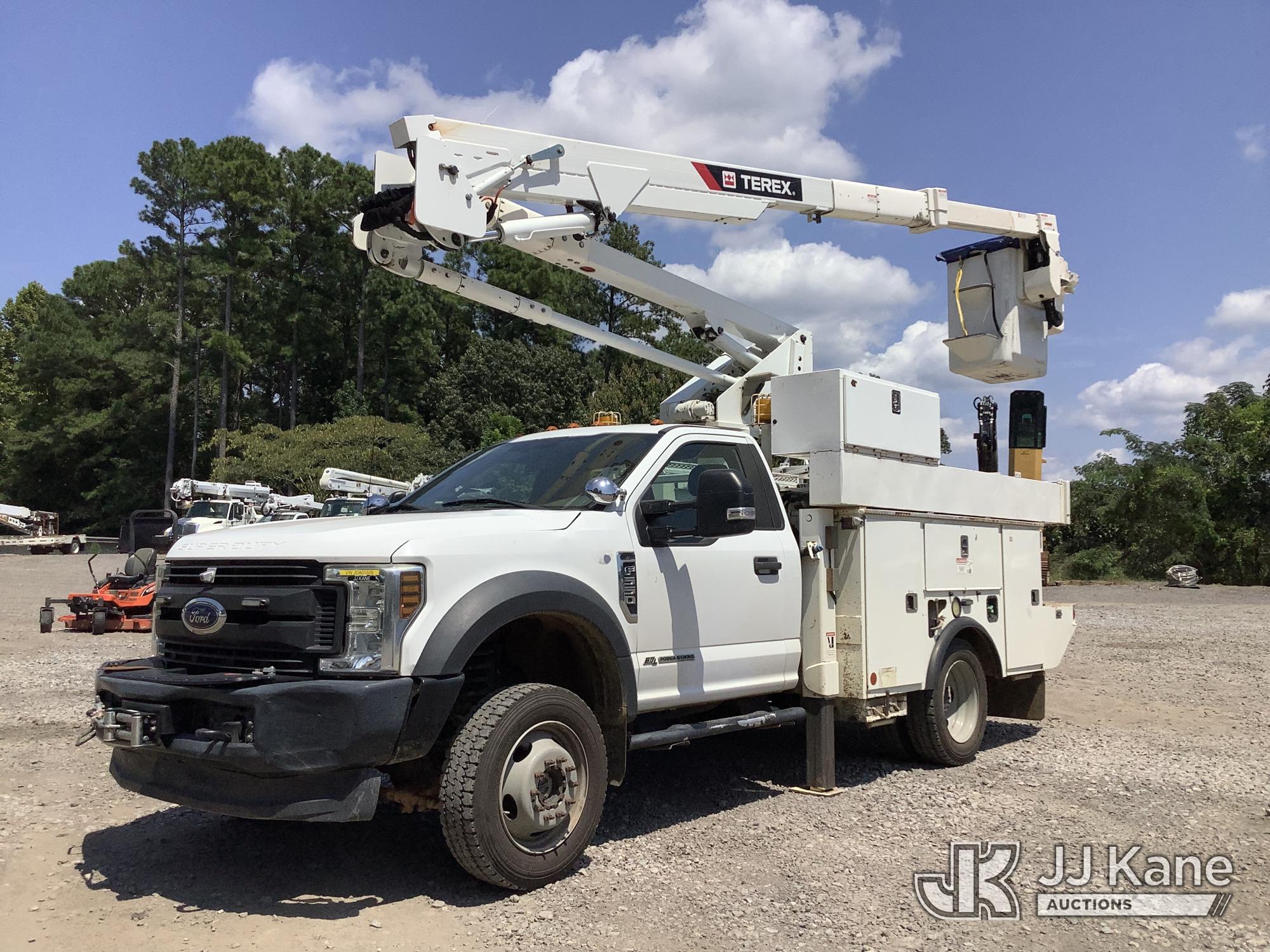 Terex/HiRanger LT40, Articulating & Telescopic Bucket Truck mounted behind cab on 2018 Ford F-550 Regular Cab DRW Service Truck, (AL Power Unit)
