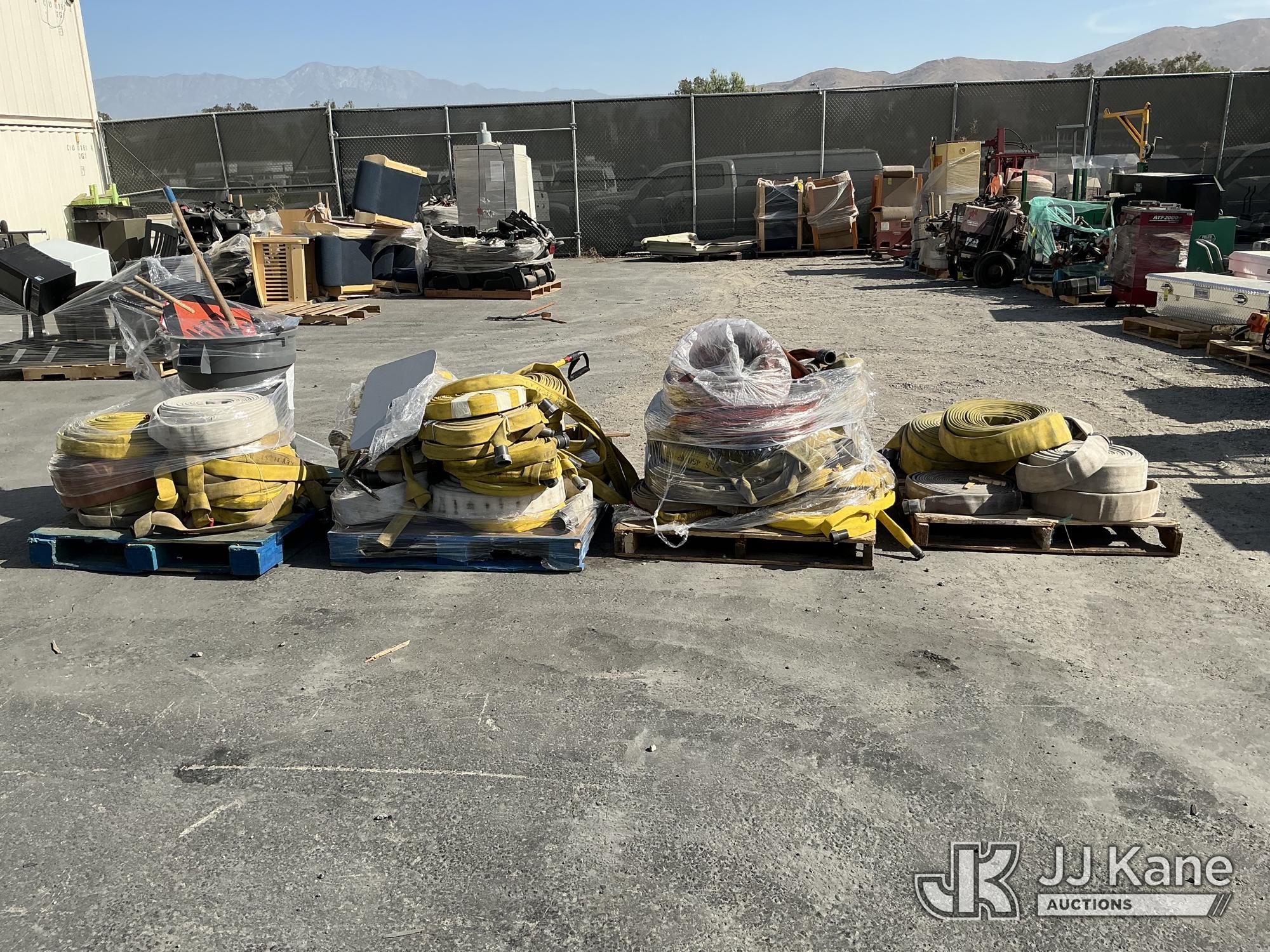 4 Pallets of Fire Hoses (Used) NOTE: This unit is being sold AS IS/WHERE IS via Timed Auction and is located in Jurupa Valley