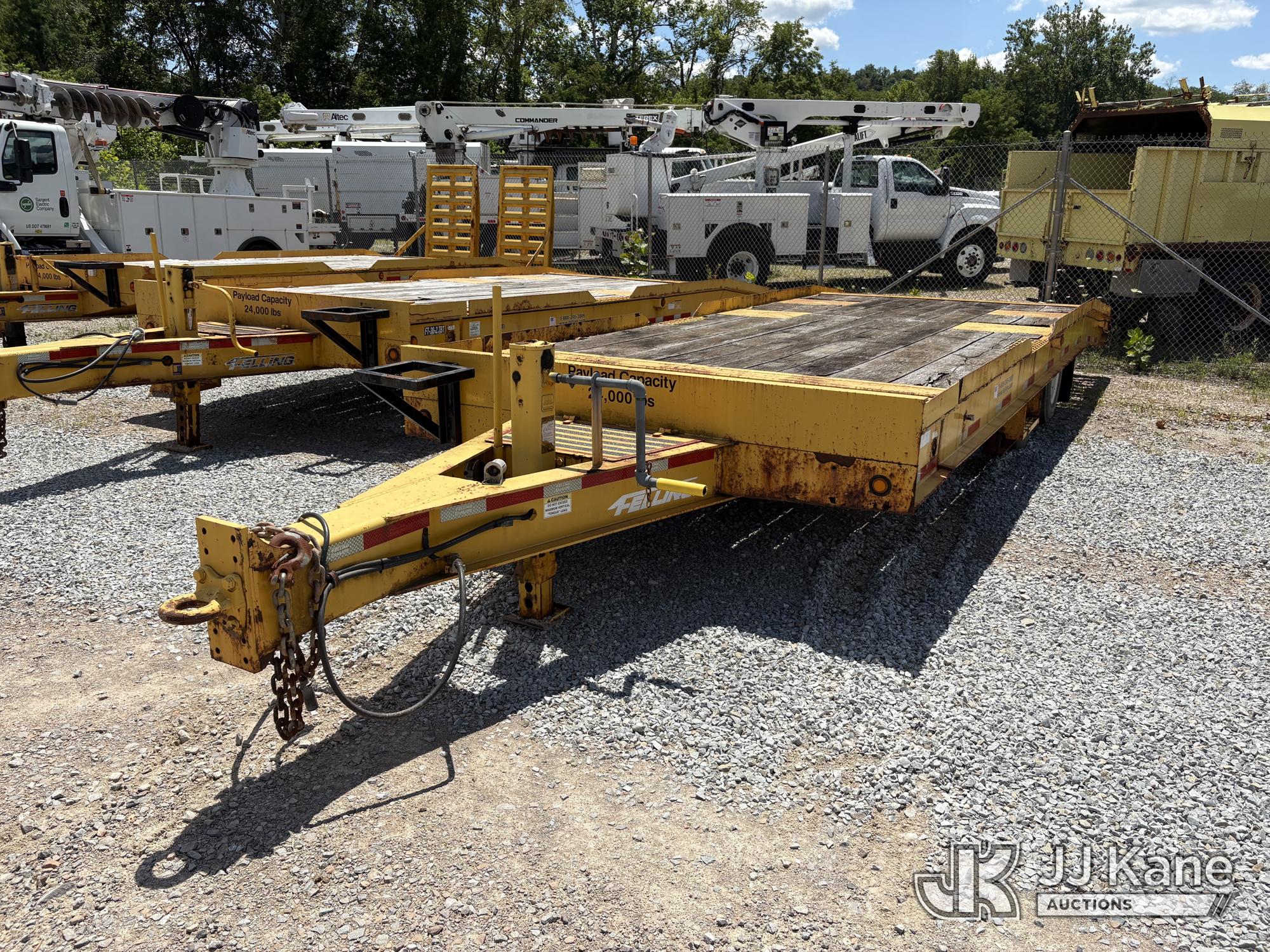2014 Felling FT-30-2T T/A Tilt Deck Tagalong Equipment Trailer