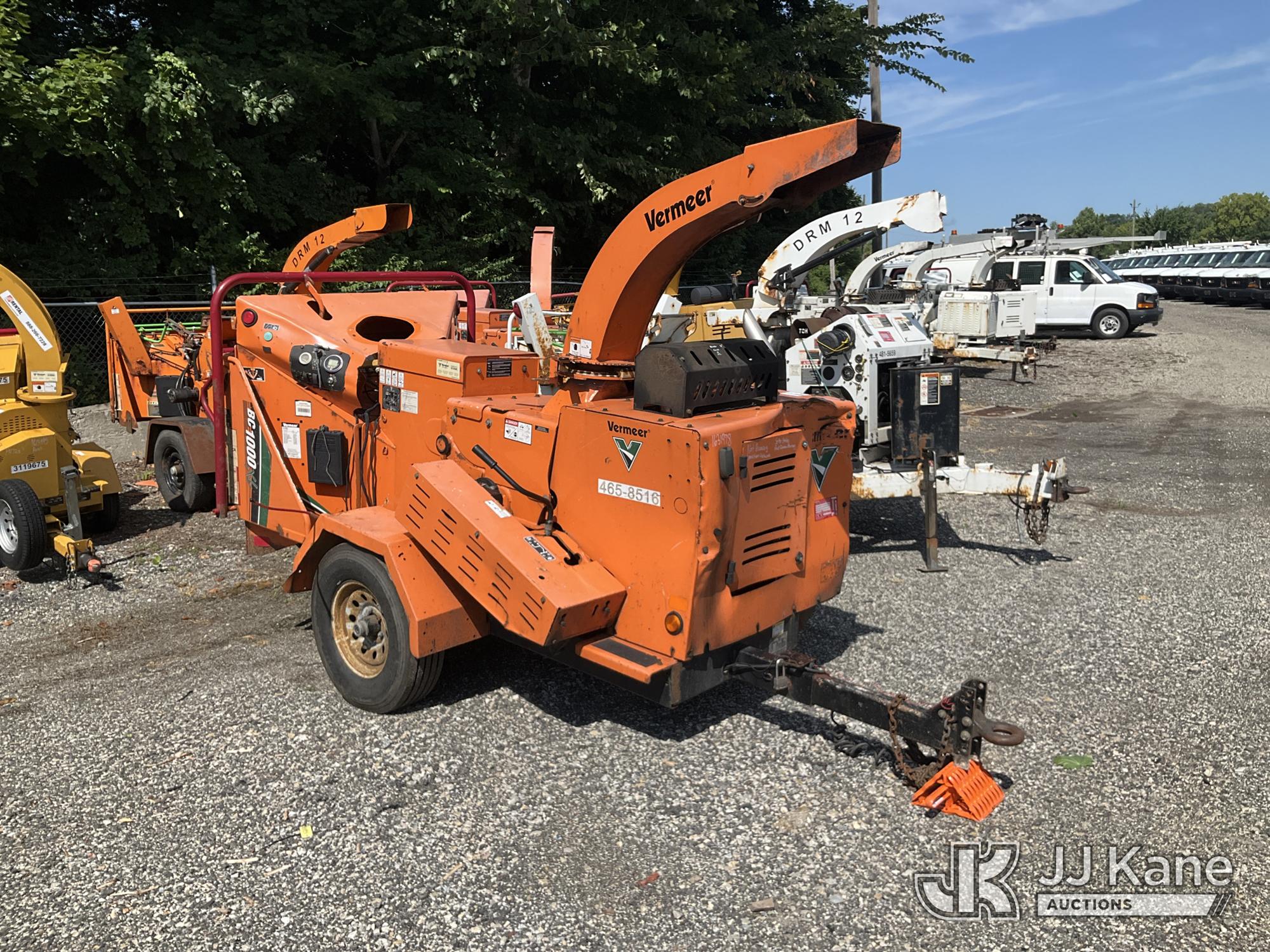 2018 Vermeer BC1000XL Portable Chipper (12in Drum), Trailer Mounted