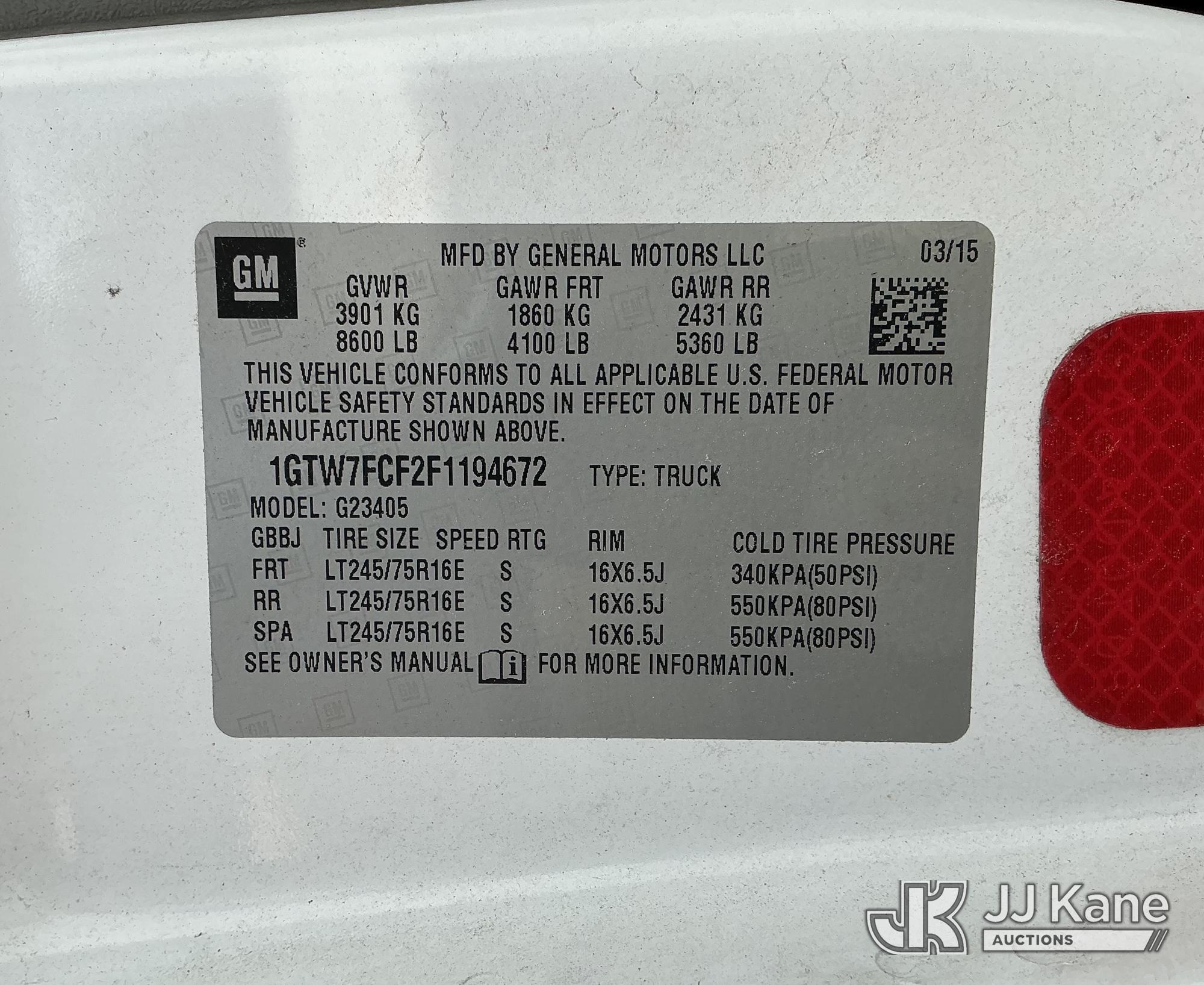 2015 GMC SAVANA