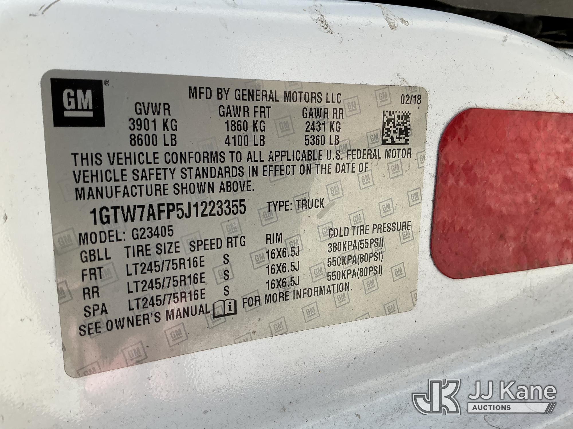 2018 GMC SAVANA G2500