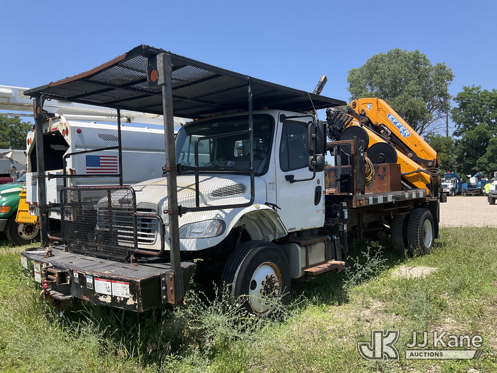 Effer 225/6S, Hydraulic Knuckle Boom Crane rear mounted on 2018 Freightliner M2 106 Flatbed/Utility Truck