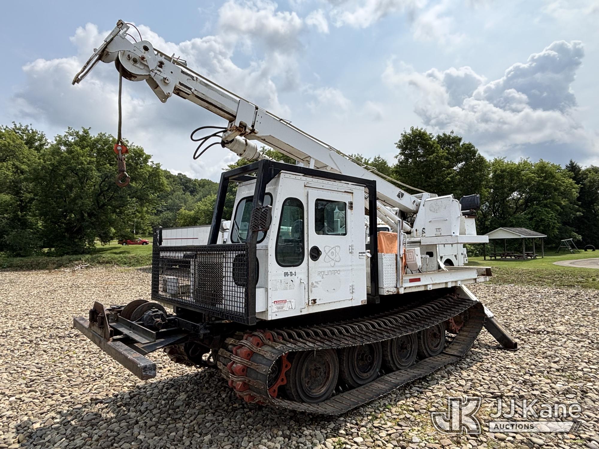 Telelect Captain II 3900, Digger Derrick rear mounted on 1985 Go-Tract GT-800 All-Terrain Track Machine