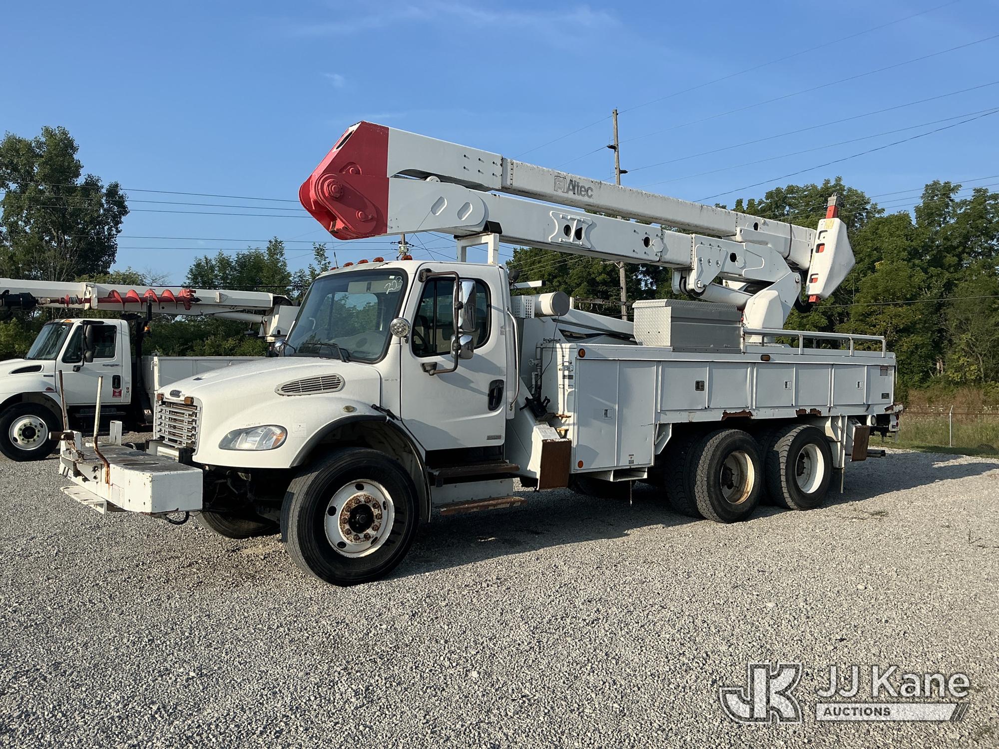 Altec A55OC-E68, Material Handling Elevator Bucket Truck rear mounted on 2007 Freightliner M2 106 Medium Duty Utility Truck