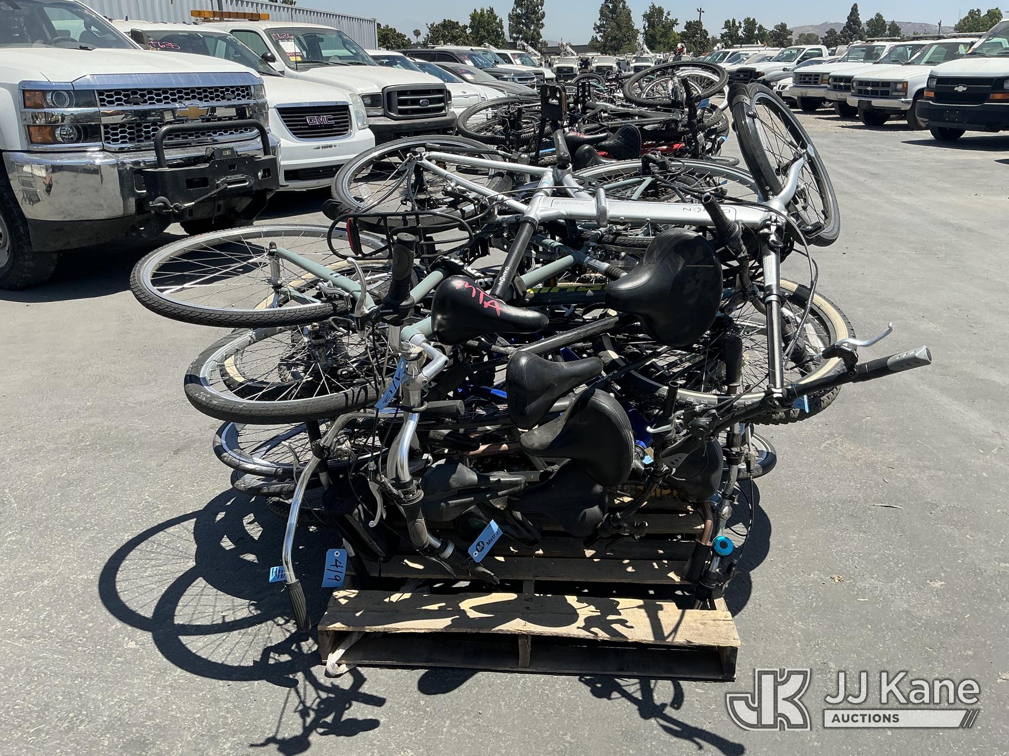 Pallet Of Bicycles (Used) NOTE: This unit is being sold AS IS/WHERE IS via Timed Auction and is located in Jurupa Valley
