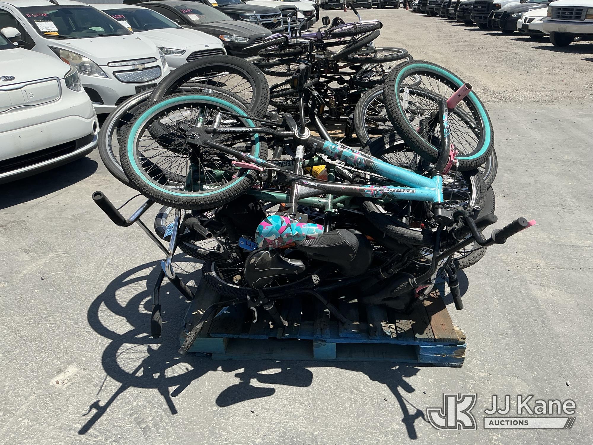 Pallet Of Bicycles (Used) NOTE: This unit is being sold AS IS/WHERE IS via Timed Auction and is located in Jurupa Valley
