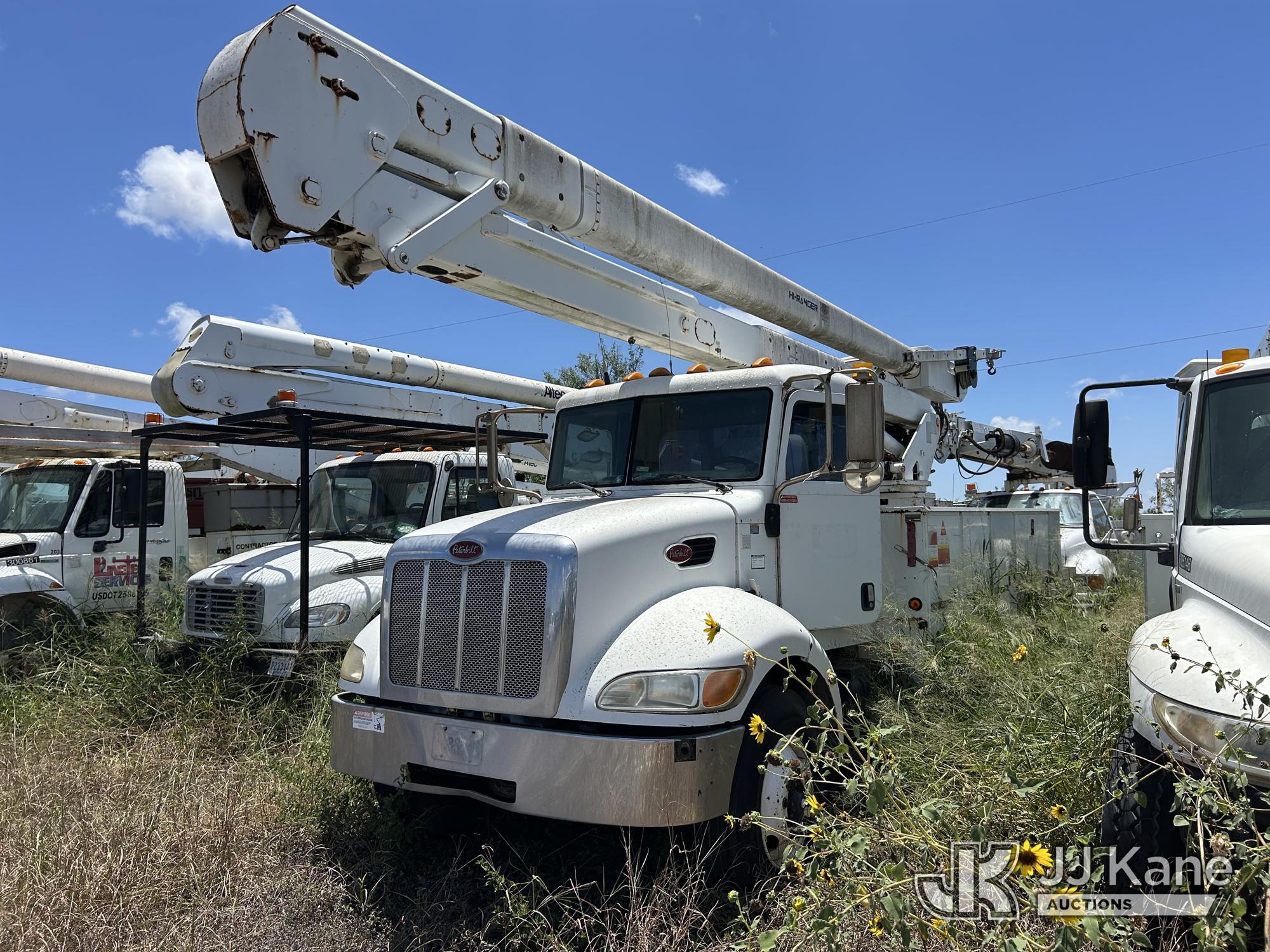 HiRanger 5TC-55, Material Handling Bucket Truck rear mounted on 2007 Peterbilt 335 Utility Truck