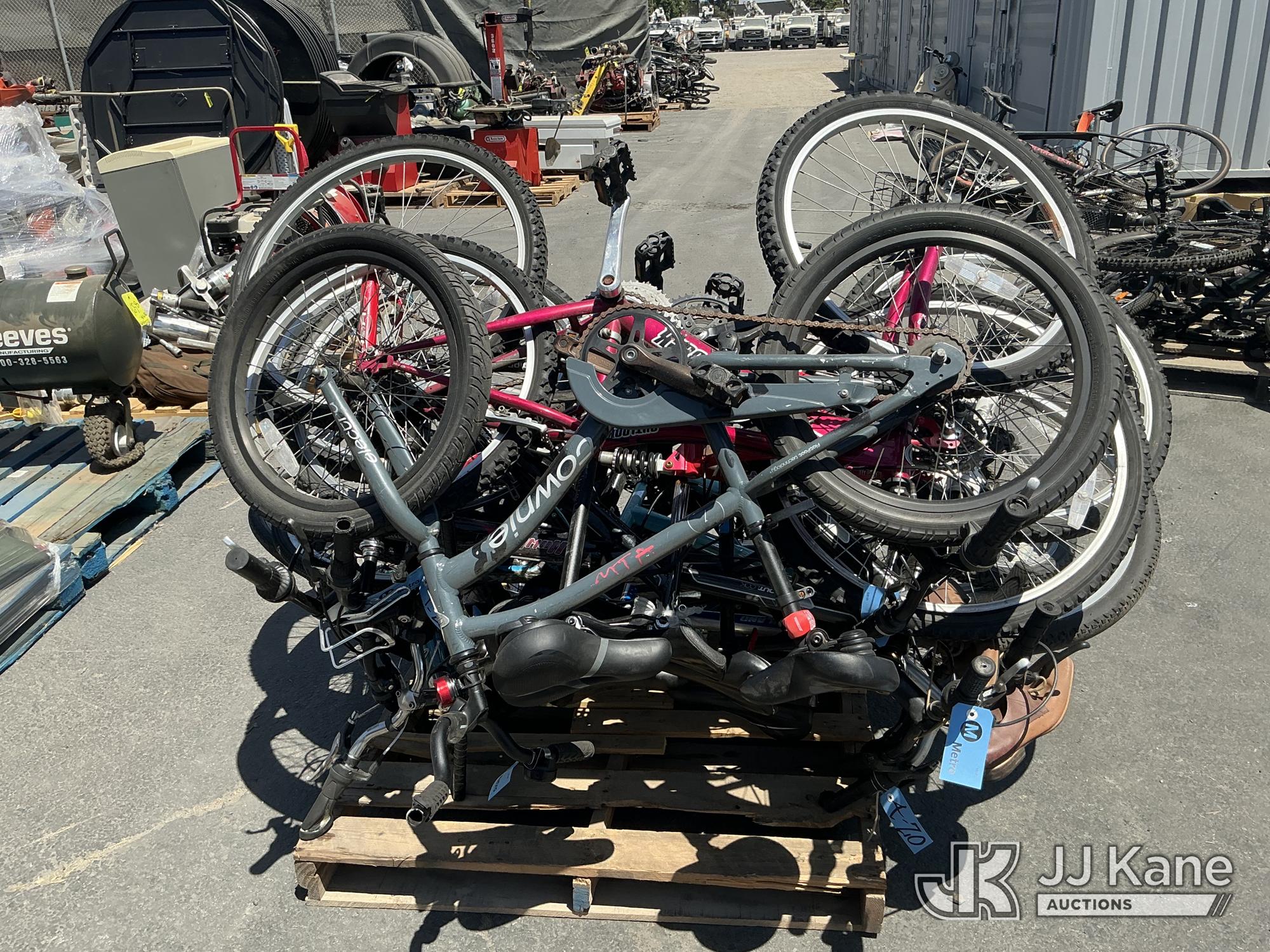 Pallet Of Bicycles (Used) NOTE: This unit is being sold AS IS/WHERE IS via Timed Auction and is located in Jurupa Valley