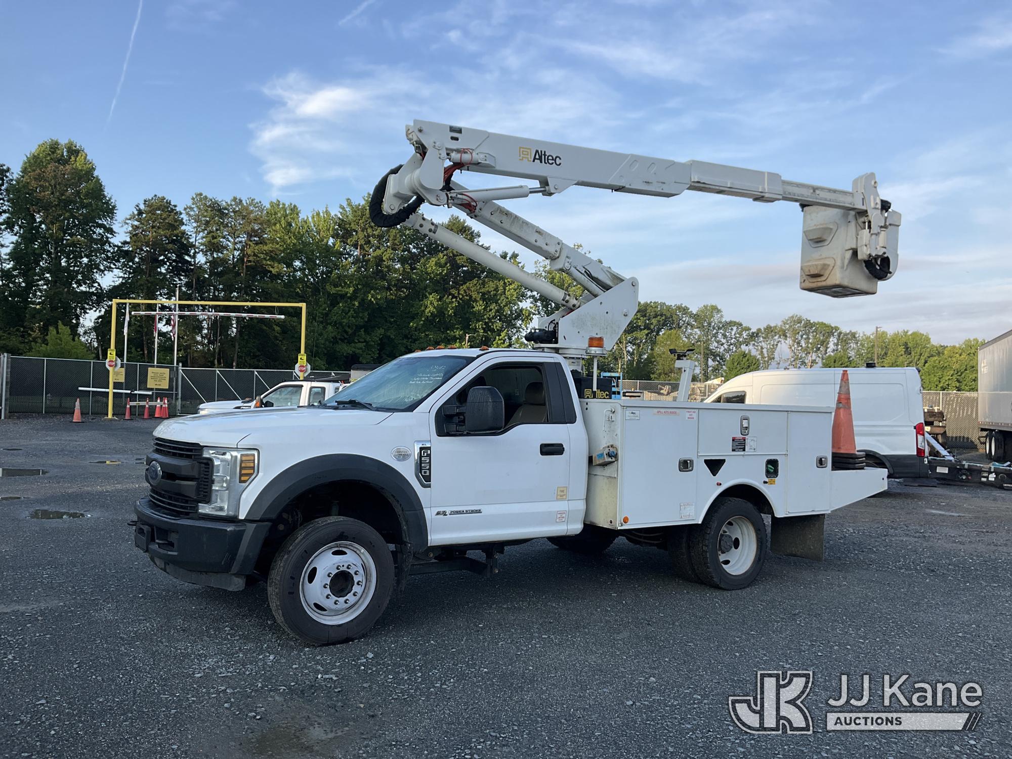 Altec AT37G, Articulating & Telescopic Bucket Truck mounted behind cab on 2019 Ford F-550 Service Truck