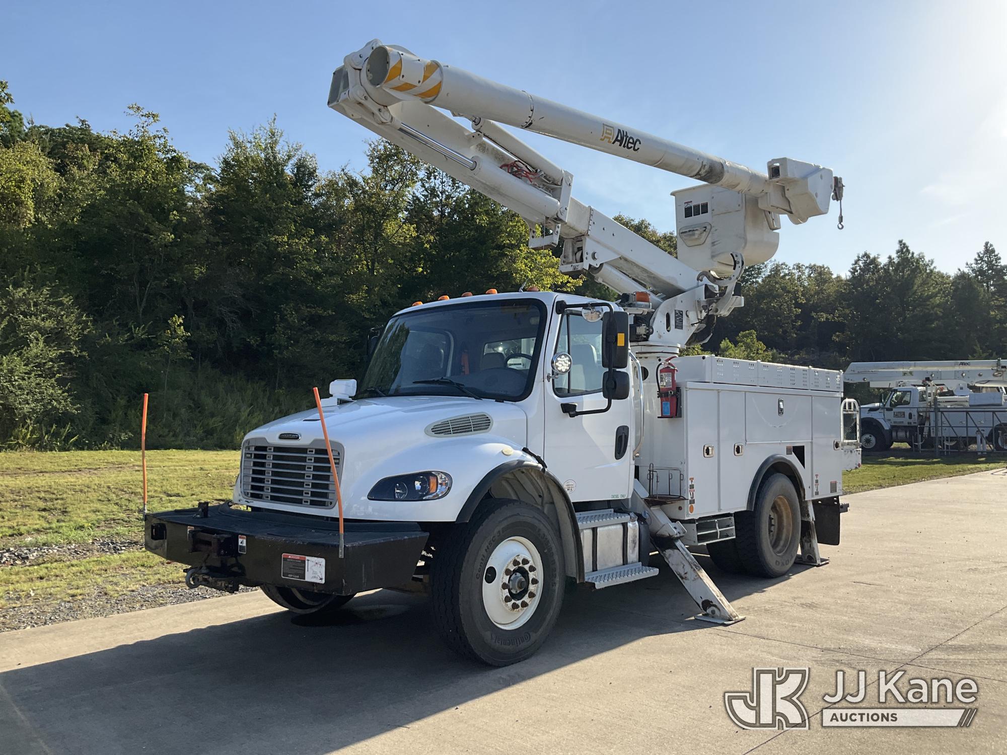 Altec L42M, Over-Center Material Handling Bucket Truck rear mounted on 2019 Freightliner M2 Utility Truck