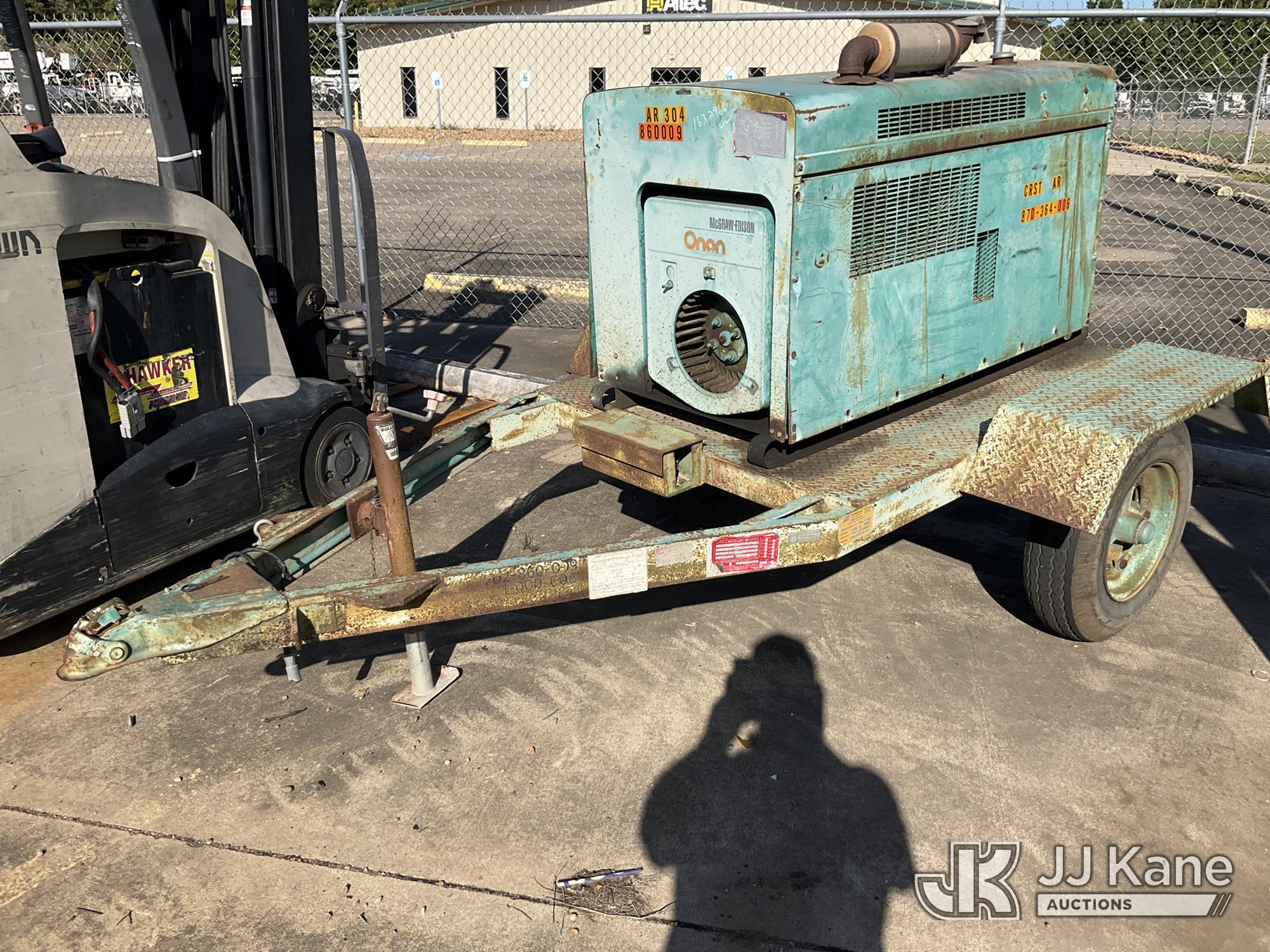 1986 Onan Generator Portable Generator, trailer mtd.