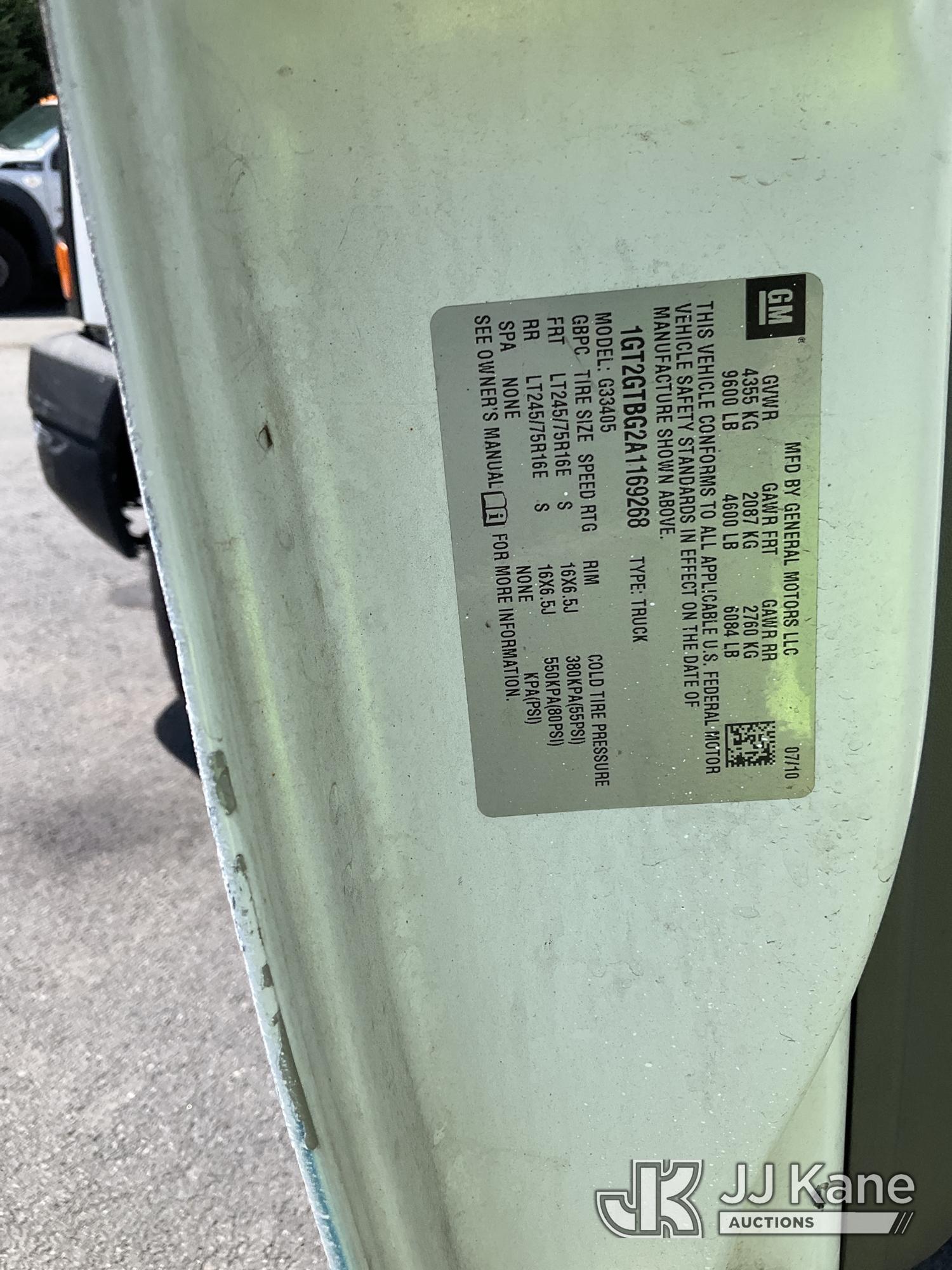 2010 GMC SAVANA G3500