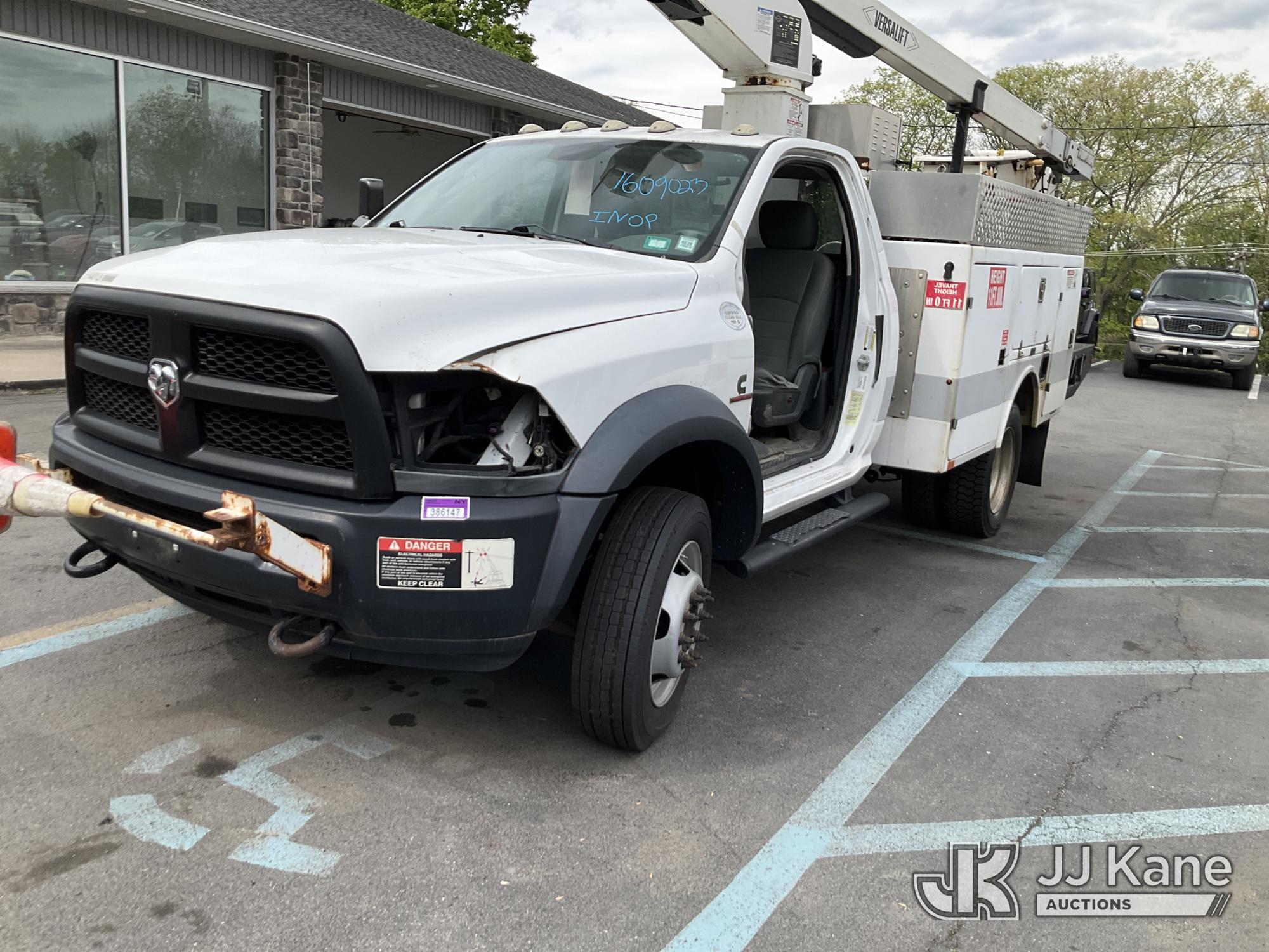 Versalift TEL29NE03, Telescopic Non-Insulated Bucket Truck mounted behind cab on 2014 Ram 4500 Service Truck