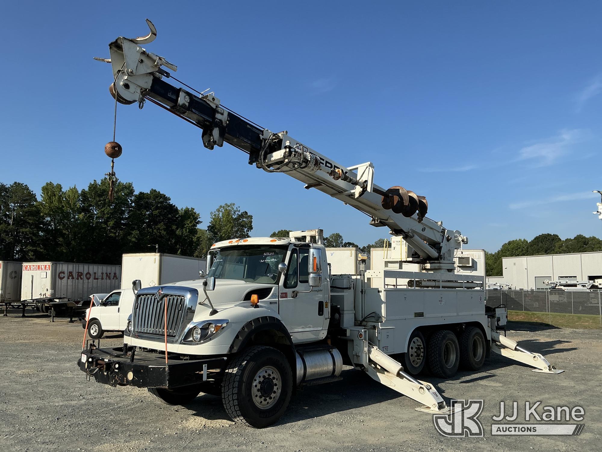 Terex/Telelect General, Digger Derrick rear mounted on 2012 International WorkStar 7600 Flatbed/Utility Truck