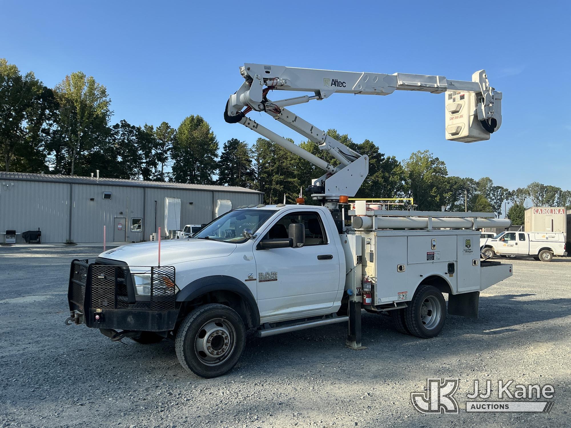 Altec AT37G, Articulating & Telescopic Bucket Truck mounted behind cab on 2015 Ram 5500 4x4 Service Truck