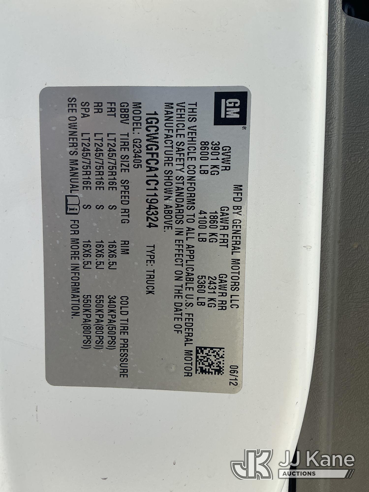 2012 Chevrolet EXPRESS 2500