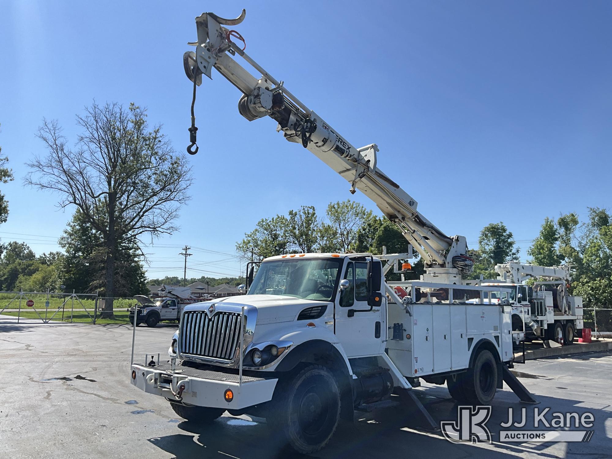 Terex/Telelect Commander 4047, Digger Derrick rear mounted on 2010 International 7400 Utility Truck, Electric Co Op Owned