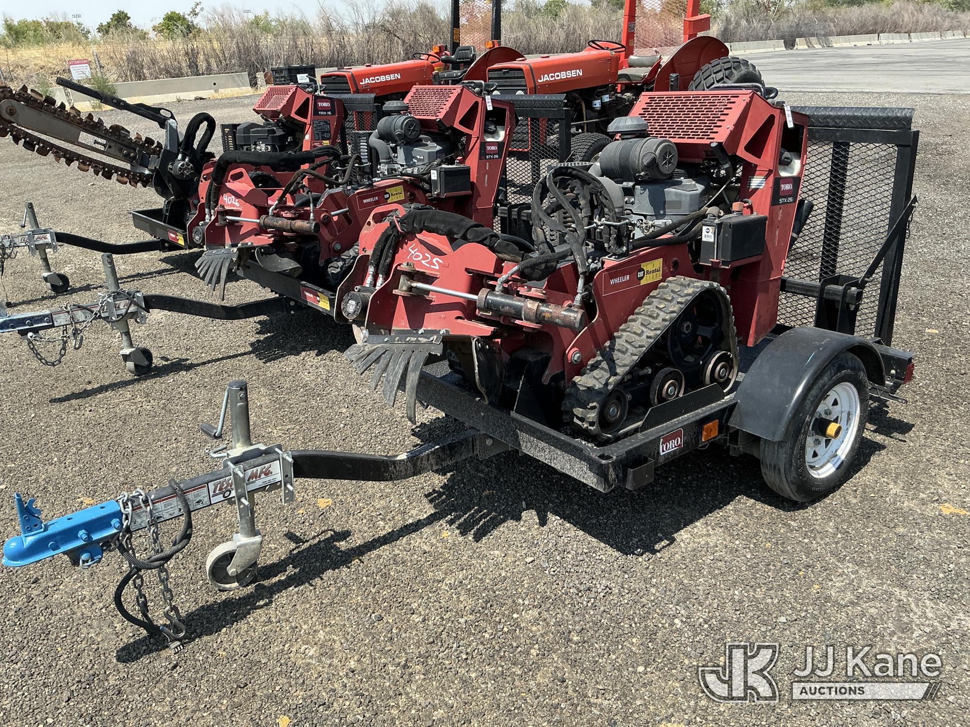 Toro STX-26 Walk-Behind Stump Grinder, Trailer is Non-Titled