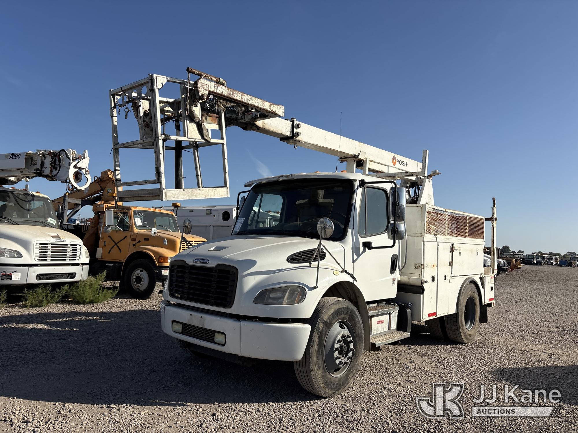 Posi Plus 800-40-015, Articulating & Telescopic Non-Insulated Cable Placing Bucket Truck mounted behind cab on 2014 Freightliner M2 106 Utility Truck