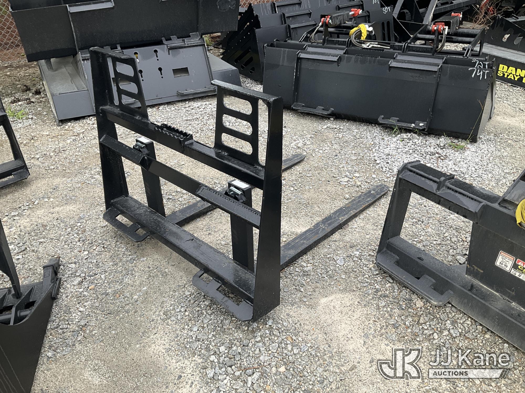 48 Inch Quick Attach Skid Steer Forklift Blades NOTE: This unit is being sold AS IS/WHERE IS via Timed Auction and is located in Villa Rica