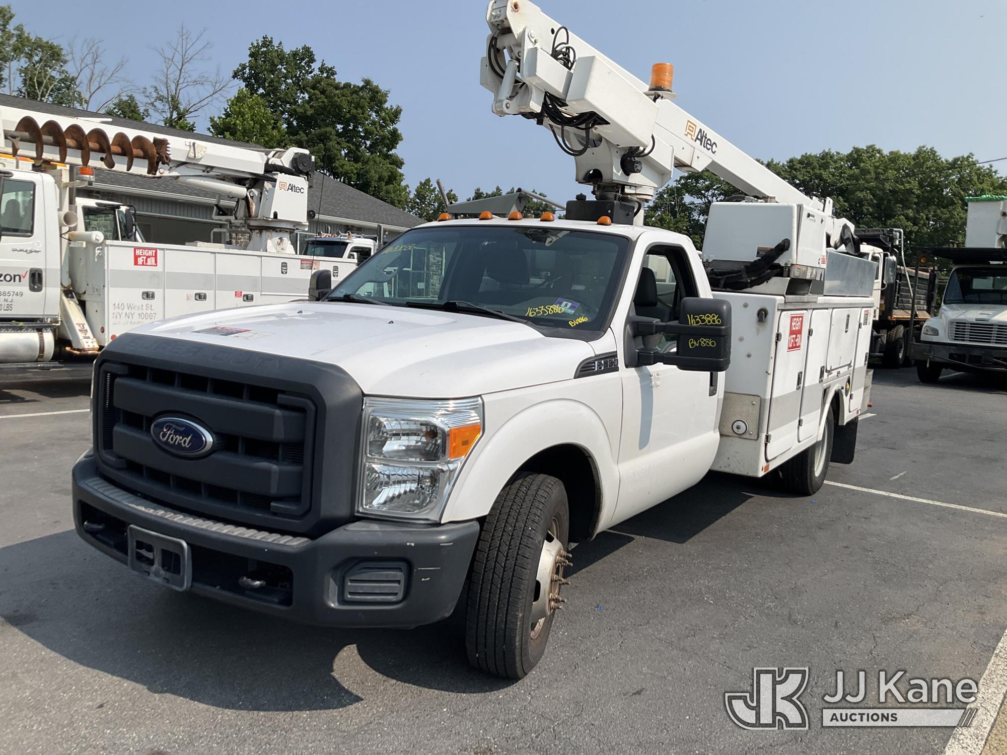 Altec AT200A, Telescopic Non-Insulated Bucket Truck mounted behind cab on 2012 Ford F350 2WD Service Truck