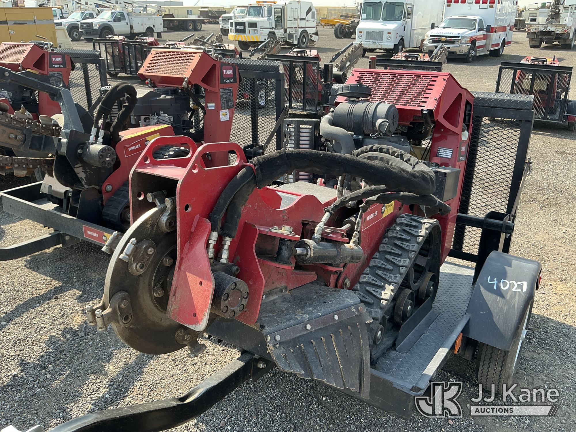 Toro STX-26 Walk-Behind Stump Grinder, Trailer is Non-Titled