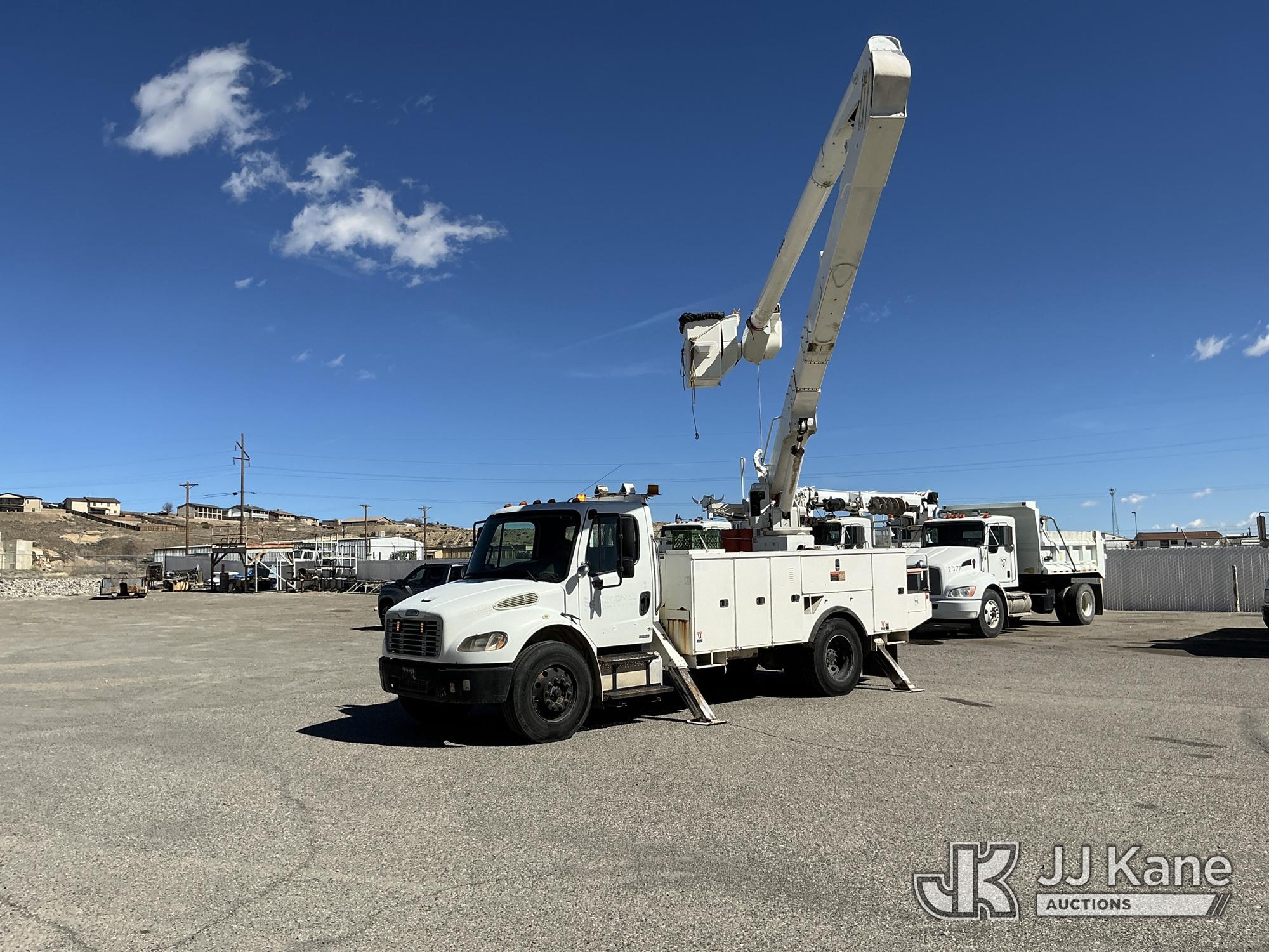 Altec AA55, Material Handling Bucket Truck rear mounted on 2010 Freightliner M2 106 Utility Truck