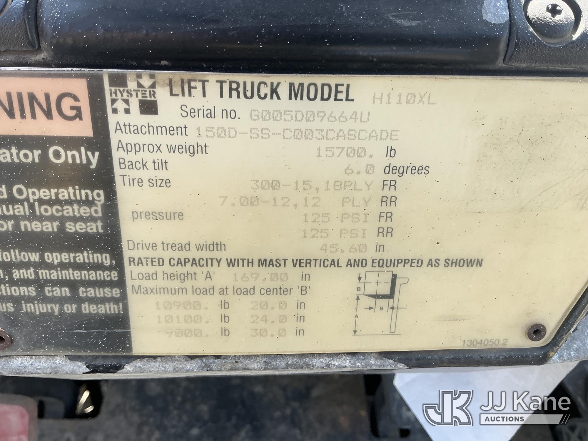 1998 Hyster 110XL