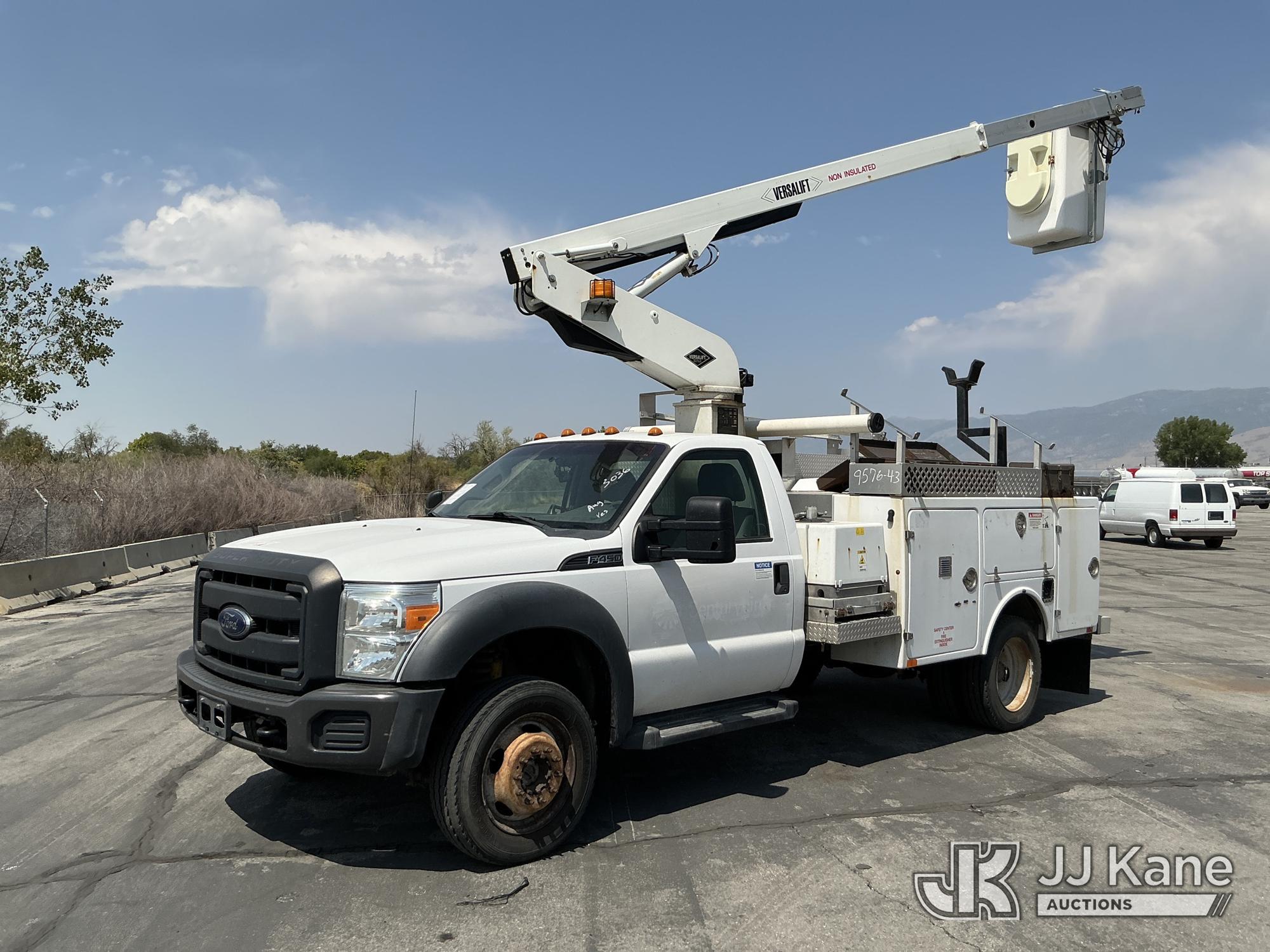 Versalift TEL29N03, Telescopic Non-Insulated Bucket Truck mounted behind cab on 2013 Ford F450 4x4 Service Truck