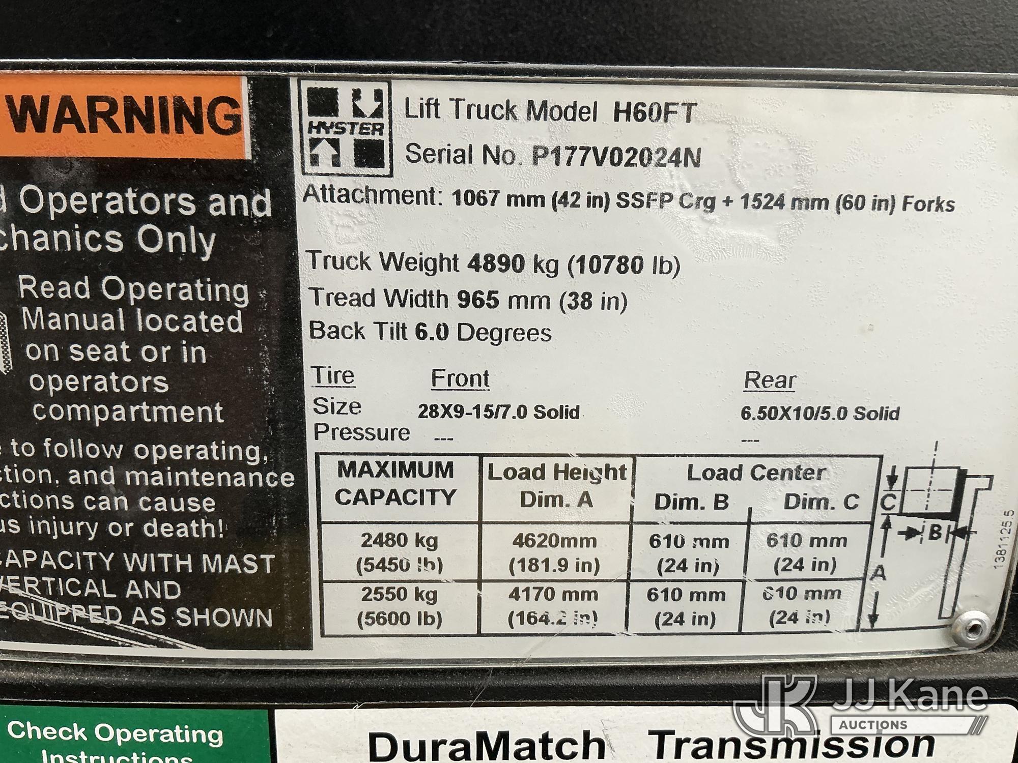 2015 Hyster H60FT