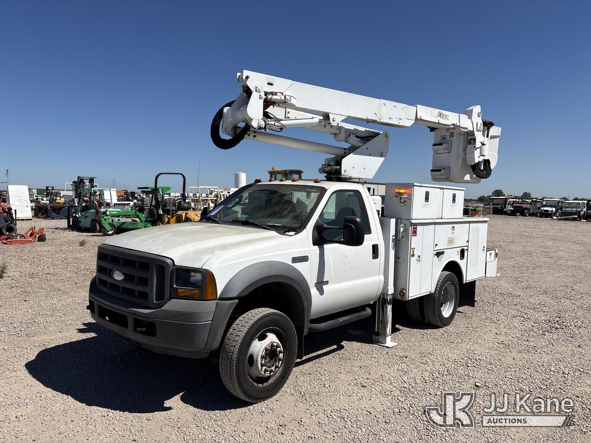 Altec AT37-G, Articulating & Telescopic Non-Insulated Bucket Truck mounted behind cab on 2005 Ford F550 Service Truck