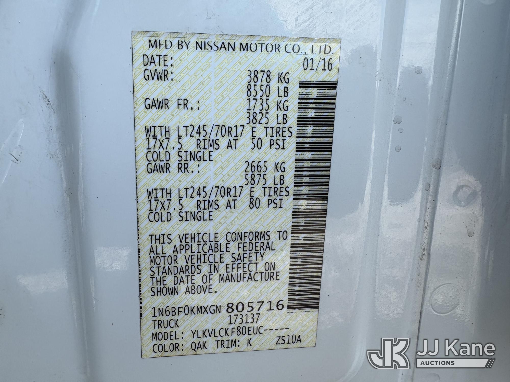 2016 Nissan NV1500