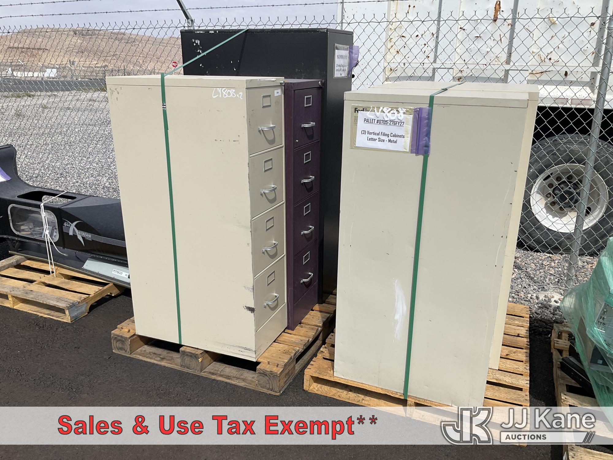 (2) Pallets Vertical File Cabinets NOTE: This unit is being sold AS IS/WHERE IS via Timed Auction and is located in Las Vegas