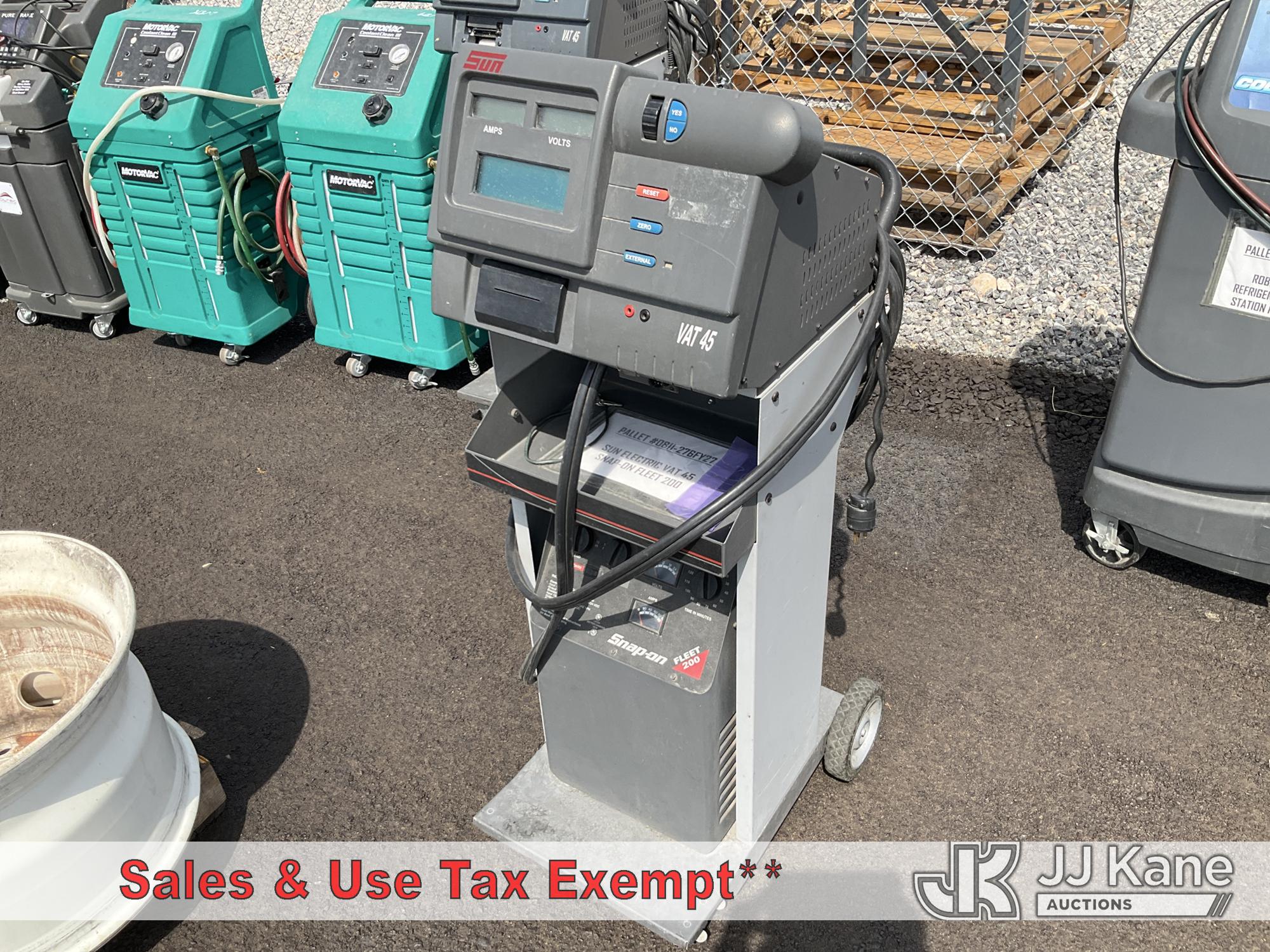 Sun Vat45 And Snap On Fleet 200 NOTE: This unit is being sold AS IS/WHERE IS via Timed Auction and is located in Las Vegas