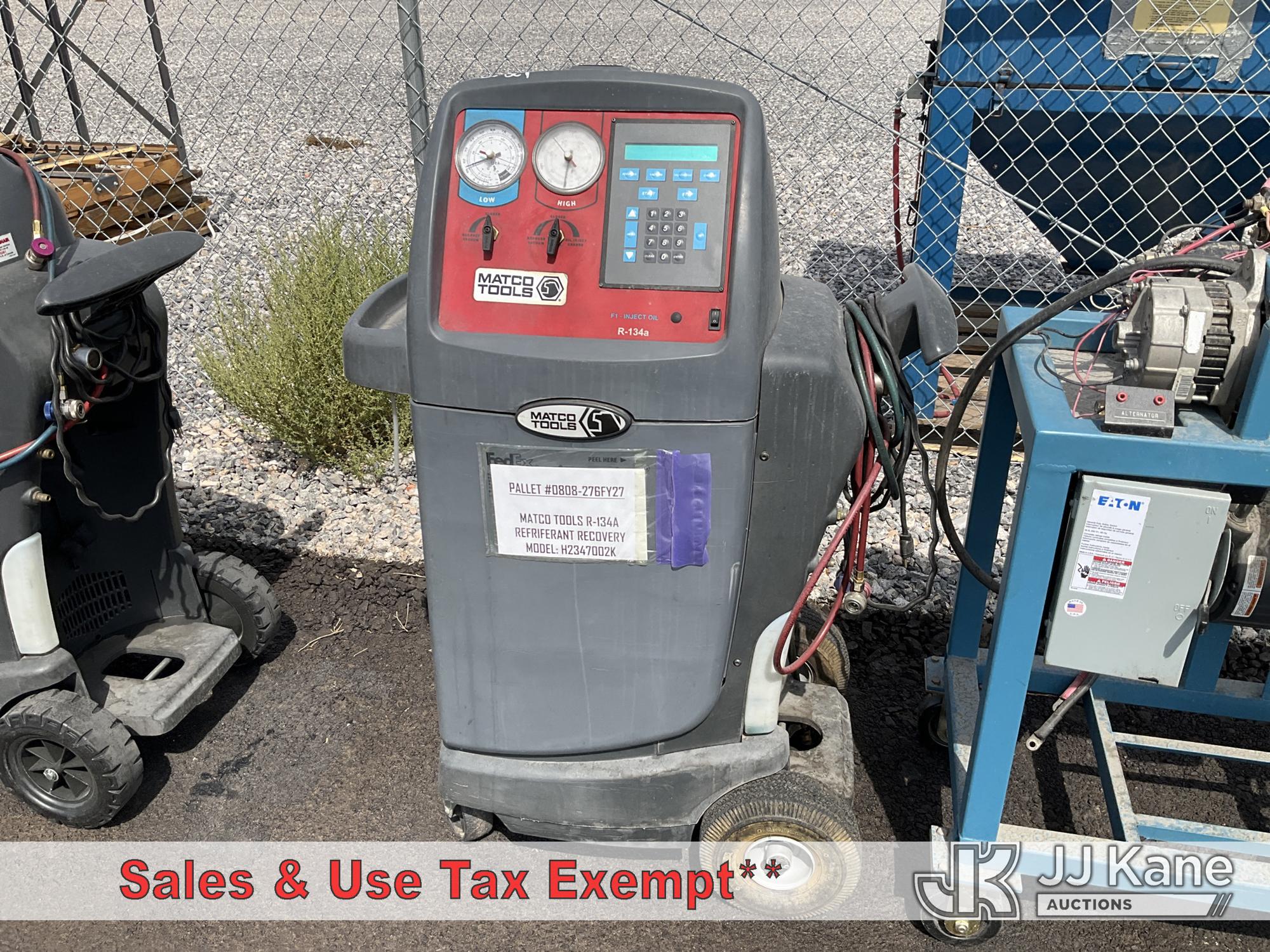 Matco AC Recovery Machine NOTE: This unit is being sold AS IS/WHERE IS via Timed Auction and is located in Las Vegas