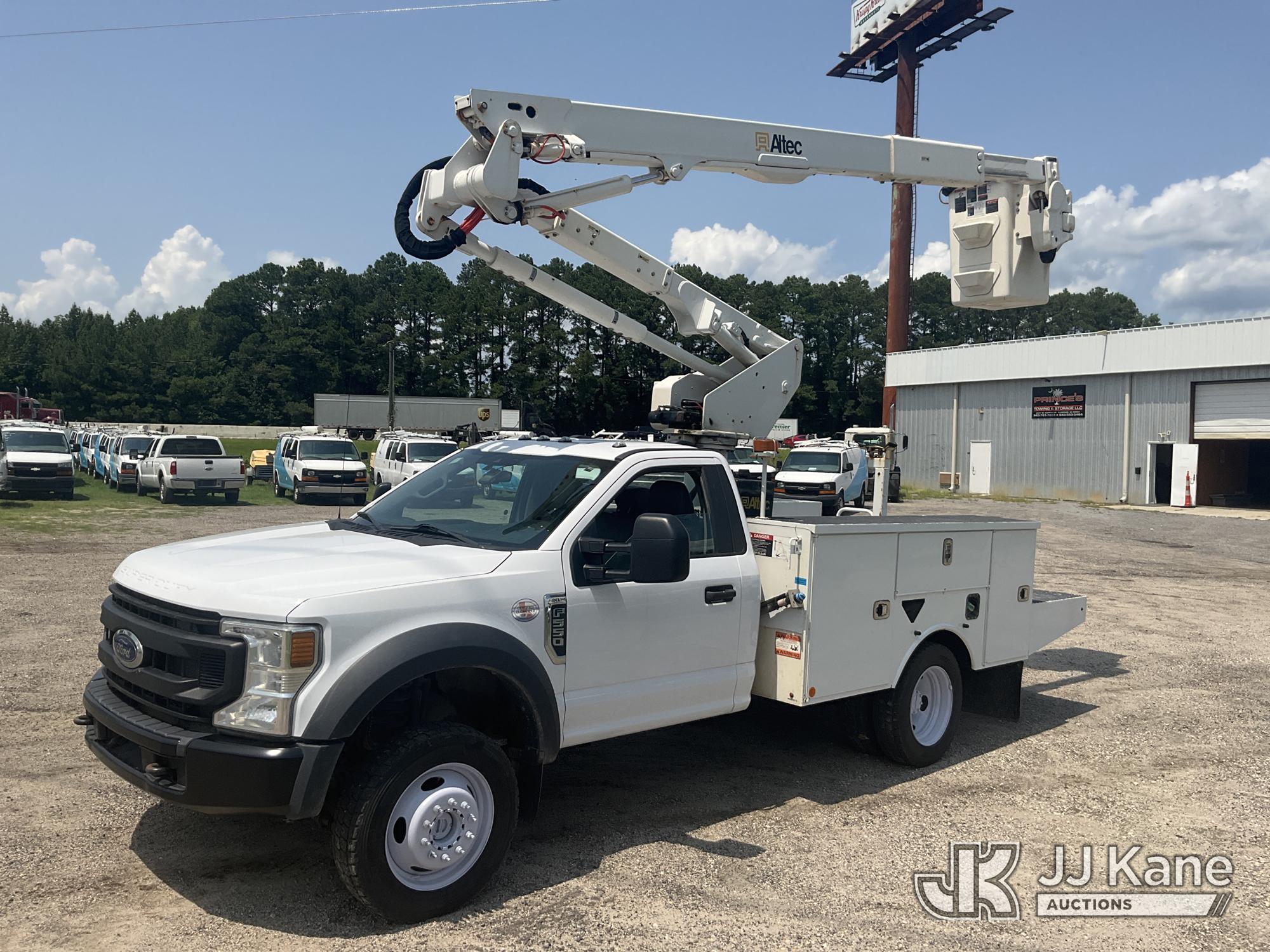 Altec AT40G, Articulating & Telescopic Bucket Truck mounted behind cab on 2021 Ford F550 4X4 Service Truck