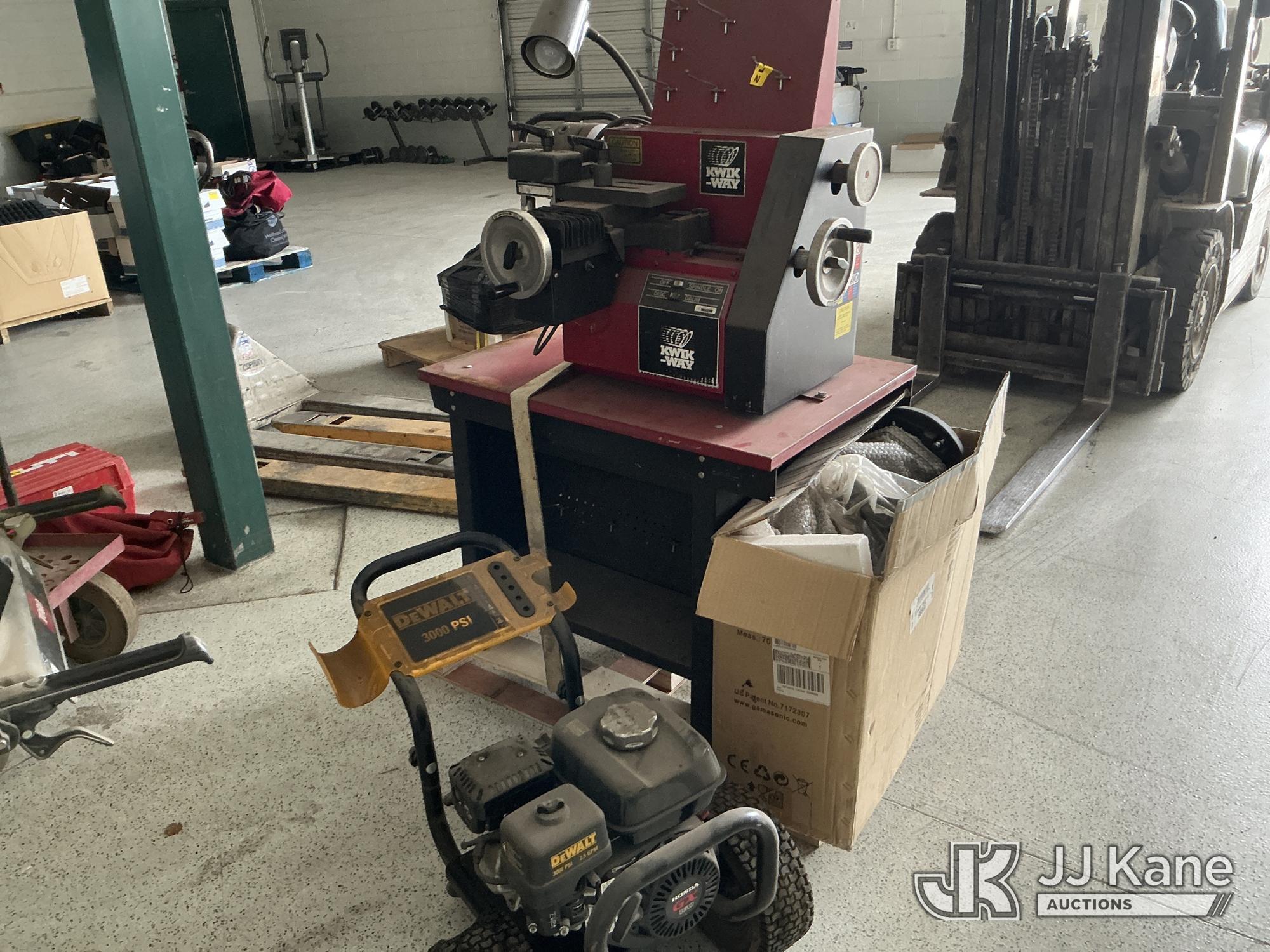 Kwik-Way Brake Lathe & Dewalt Pressure Washer NOTE: This unit is being sold AS IS/WHERE IS via Timed Auction and is located in Salt Lake City