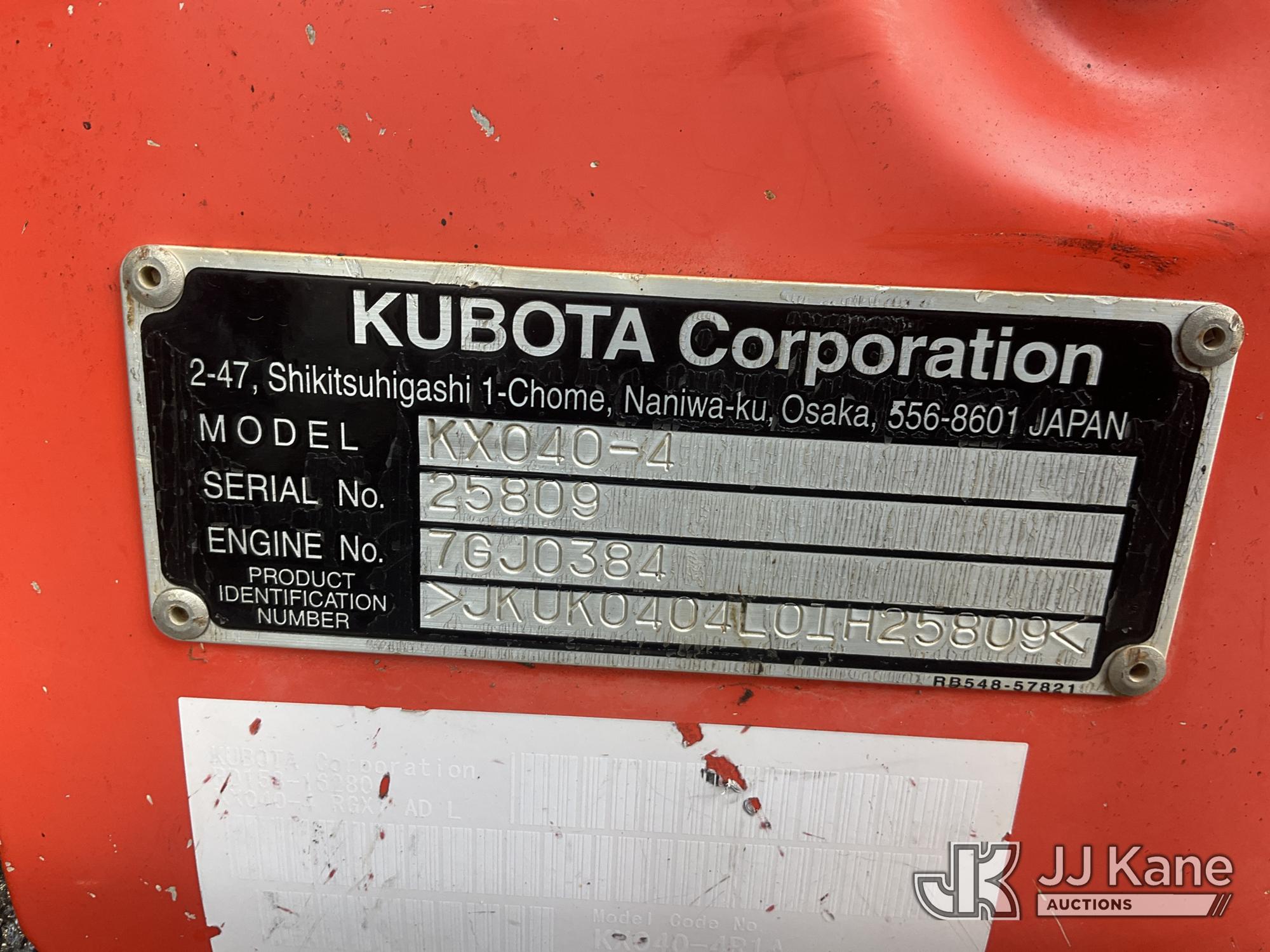 2016 Kubota KX040-4