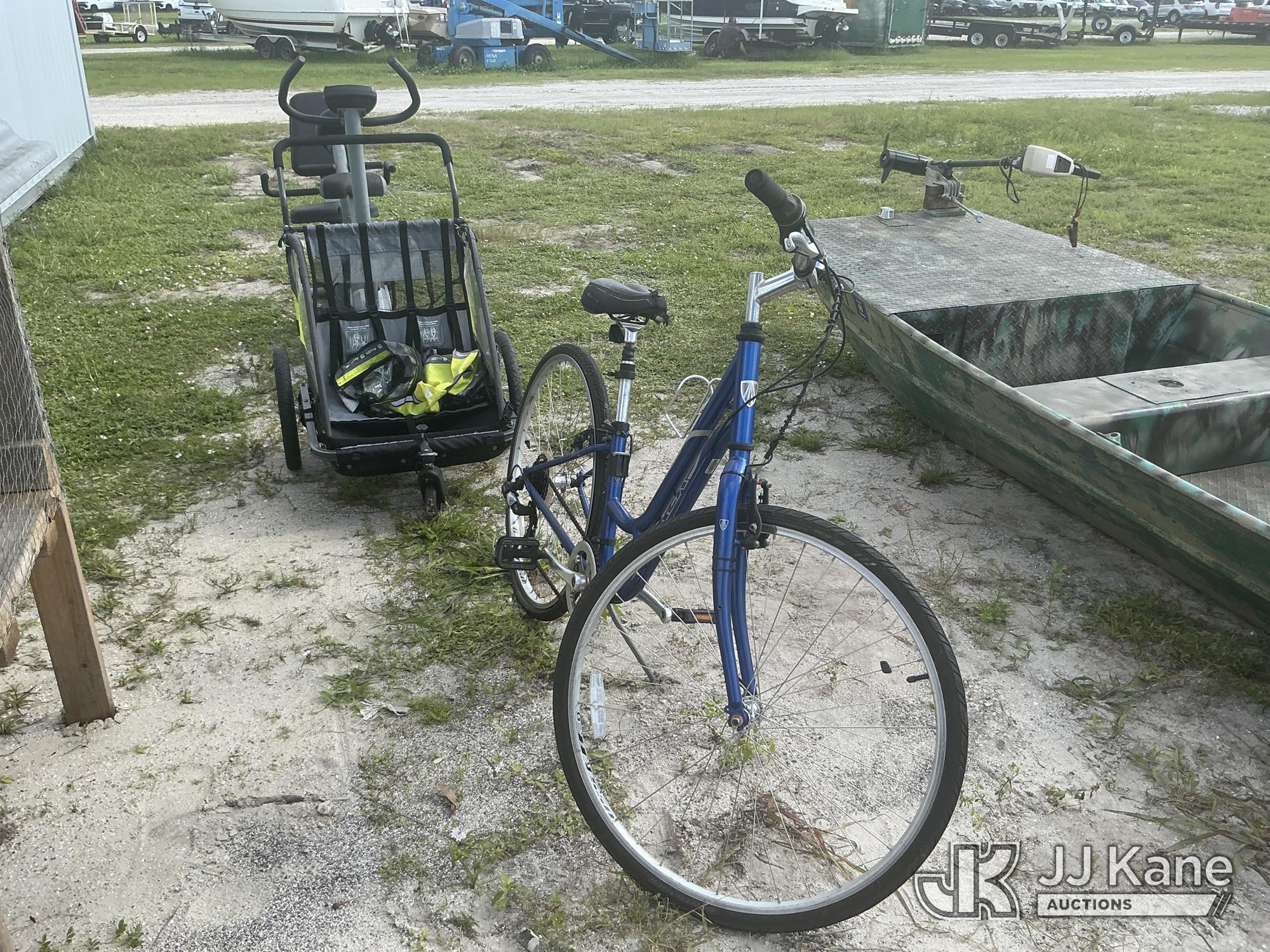 (2) Exercise Bikes (1) Trac 700 7-Speed Bicycle (1) Allen 2 Child Bicycle Trailer/Stroller (Condition Unknown ) NOTE: This unit is being sold AS IS/WHERE IS via Timed Auction and is located in Thonotosassa