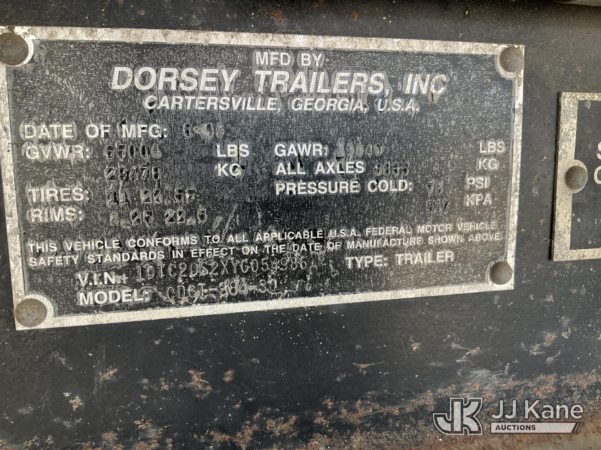 1999 Dorsey CDGT-884-30