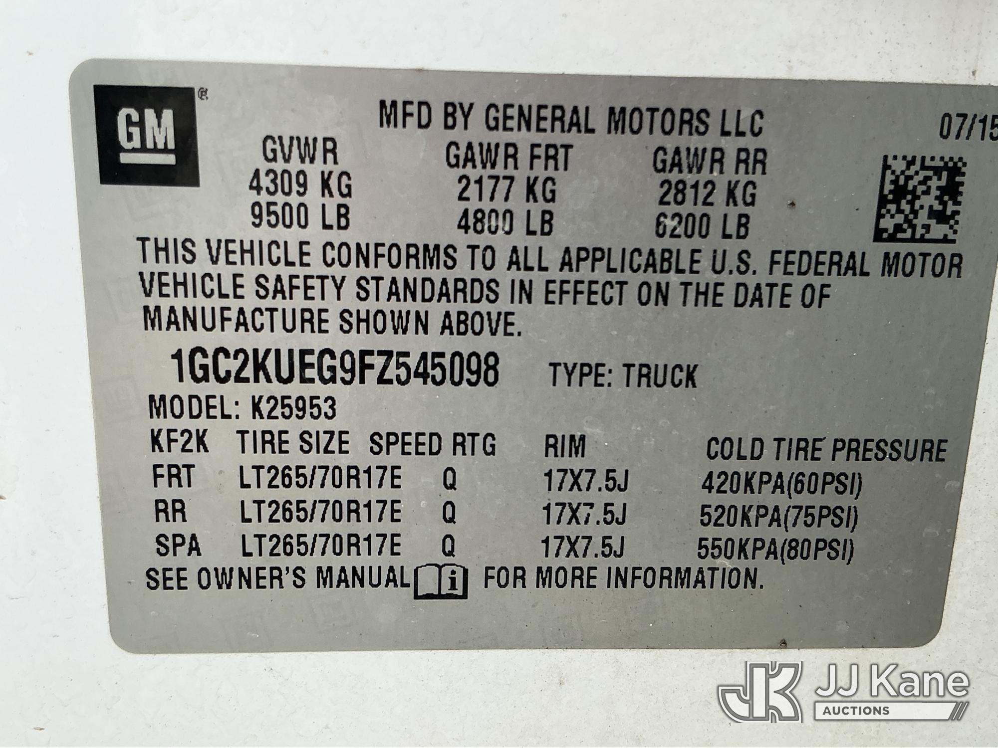 2015 Chevrolet SILVERADO 2500HD 4X4