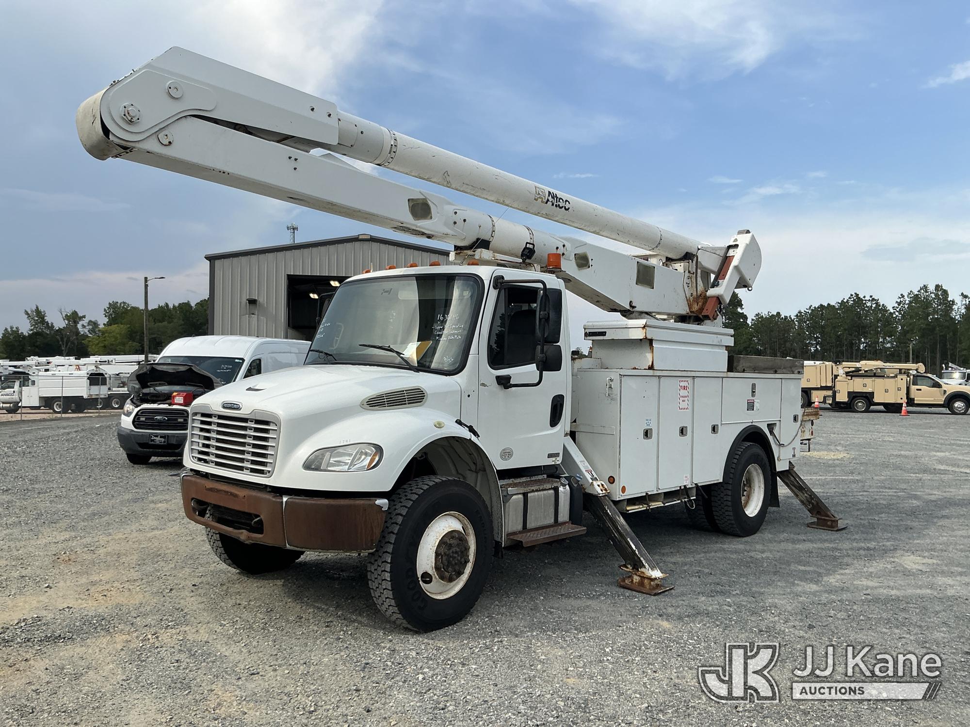 Altec AA755-MH, Material Handling Bucket Truck rear mounted on 2012 Freightliner M2 106 4X4 Utility Truck
